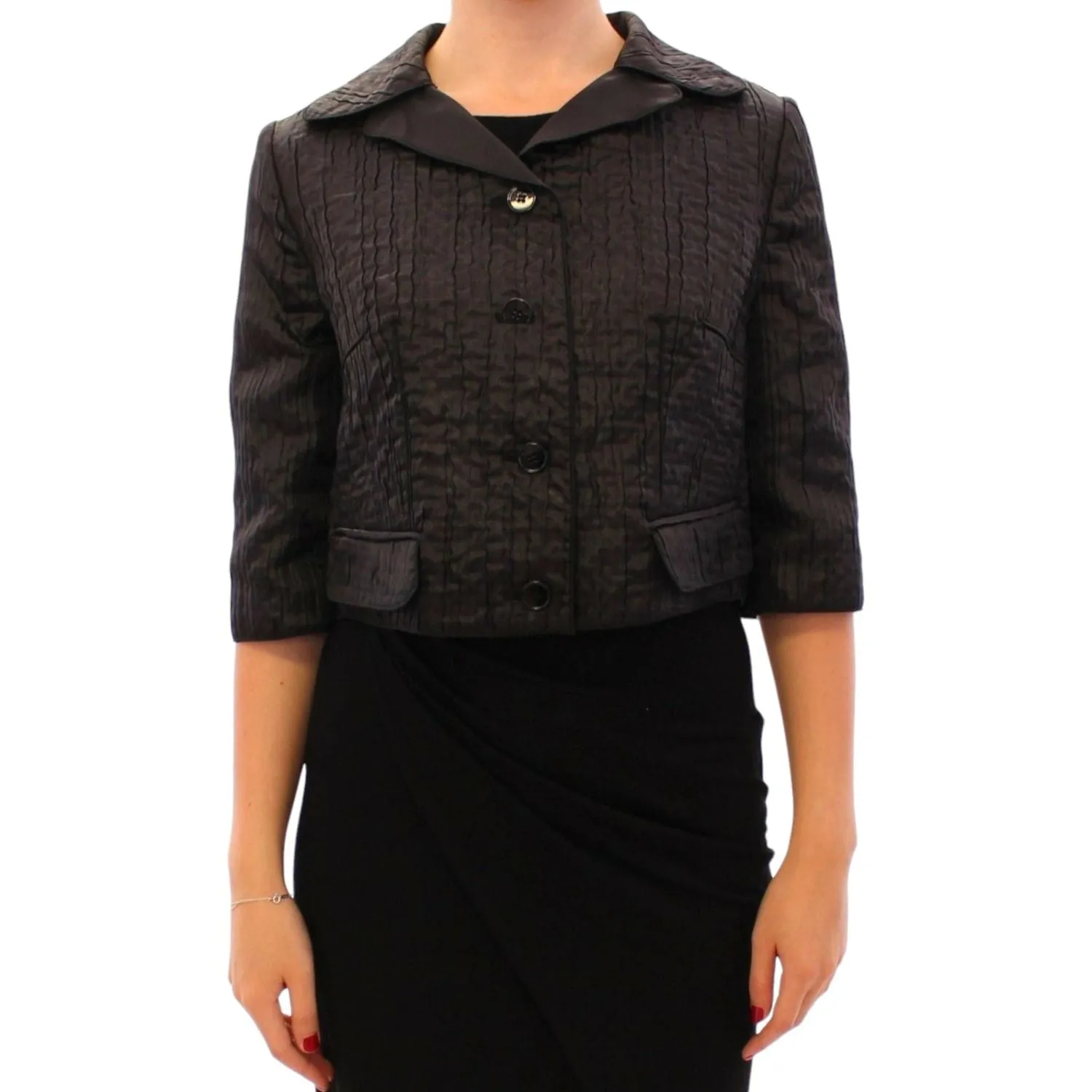 Dolce & Gabbana Elegant Black Bolero Shrug Jacket