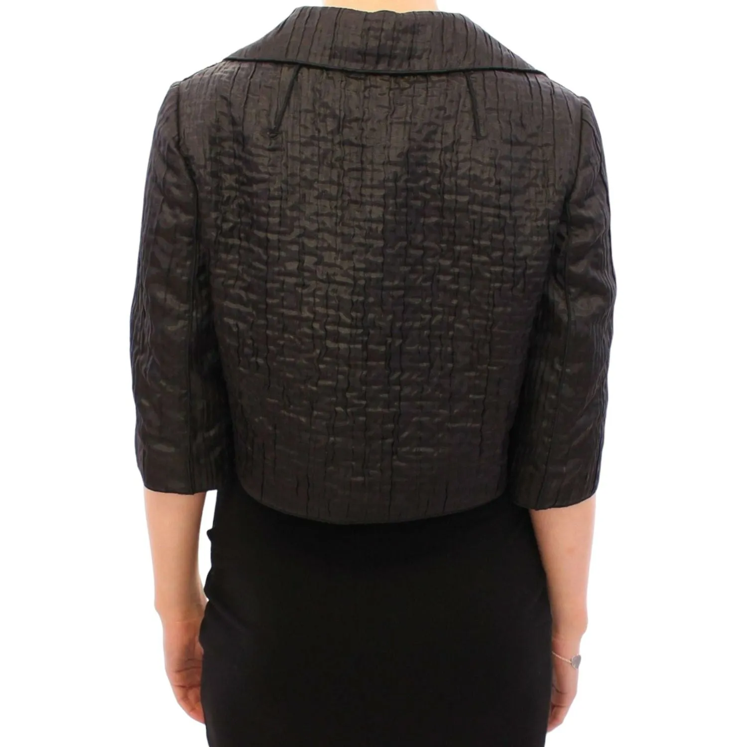 Dolce & Gabbana Elegant Black Bolero Shrug Jacket