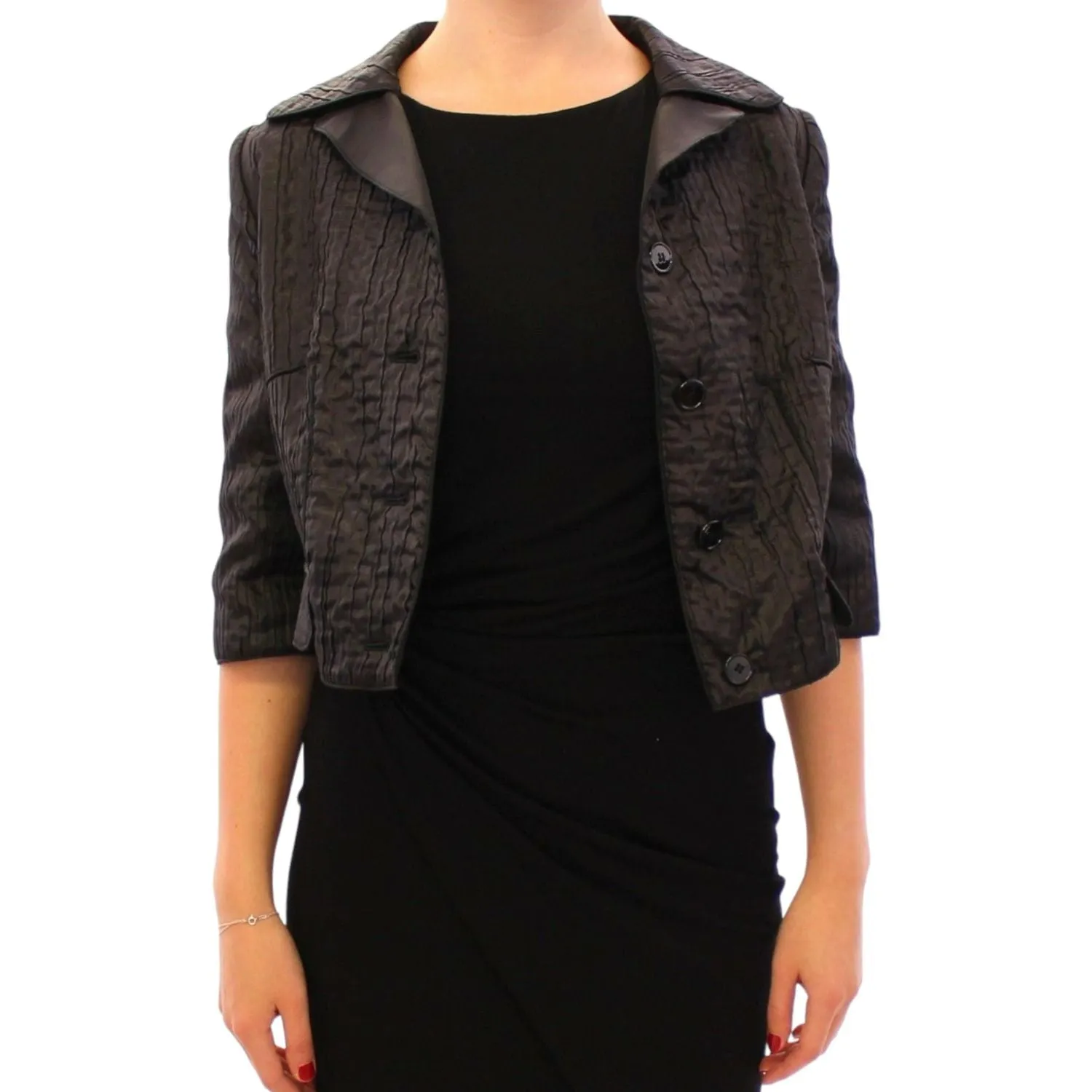 Dolce & Gabbana Elegant Black Bolero Shrug Jacket