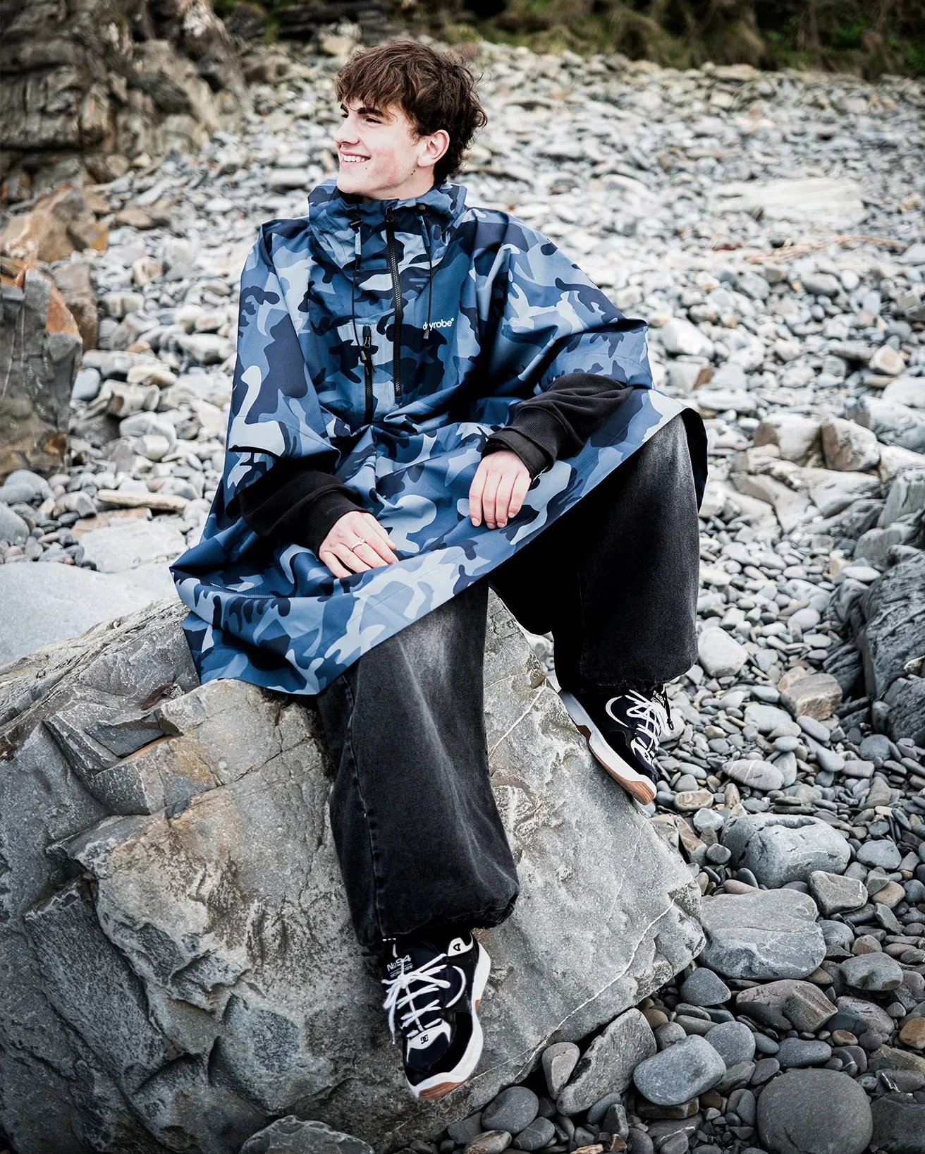 Dryrobe Waterproof Poncho - Blue Camo