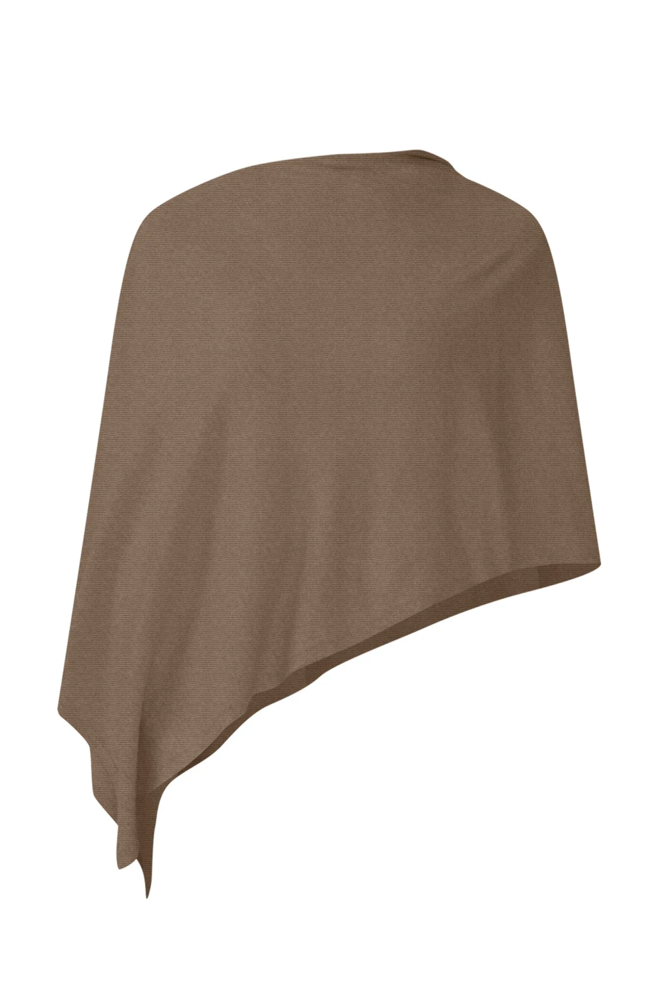 Elorie Khaki Cotton Cashmere Poncho