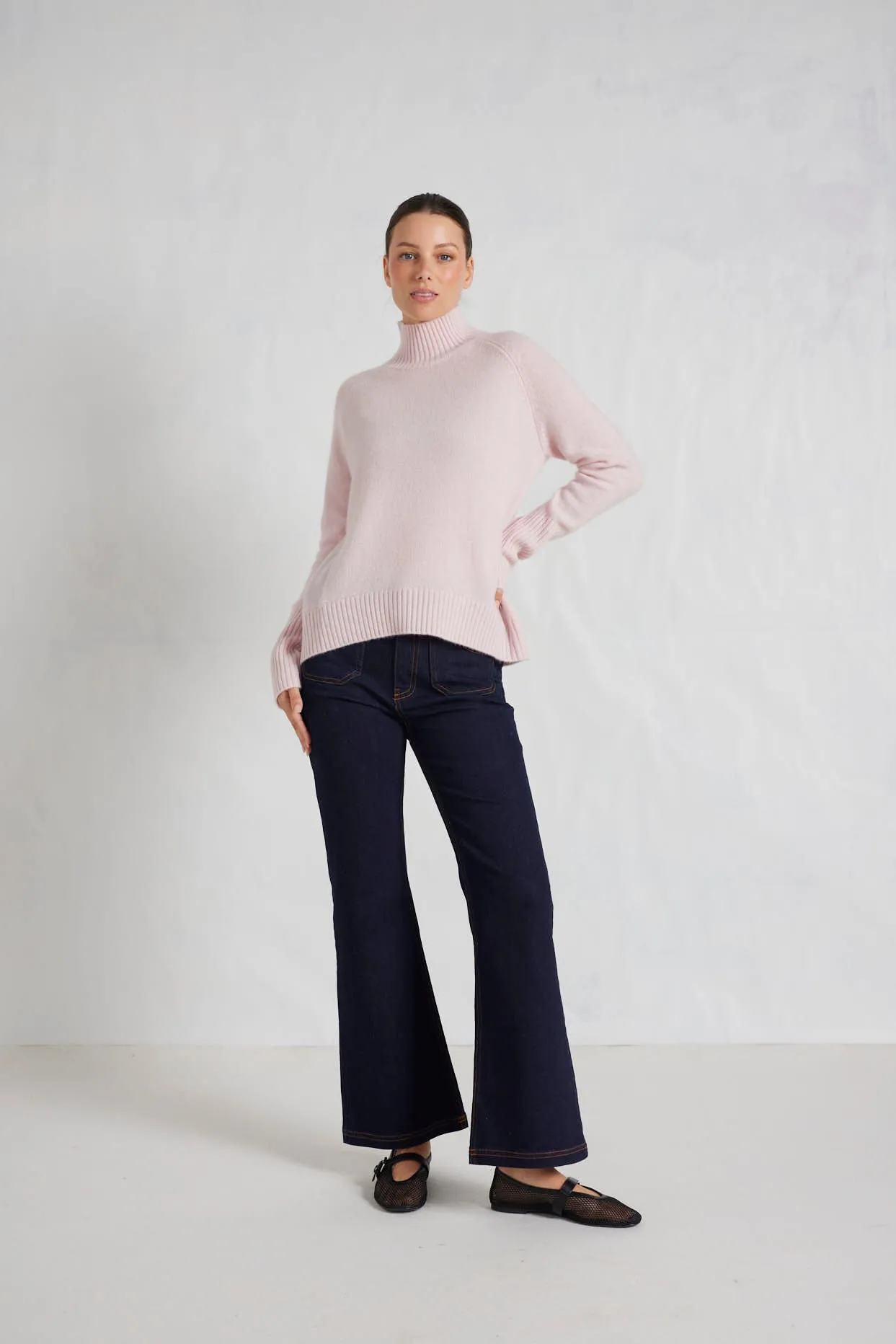 Fifi Polo Cashmere Sweater in Nurture