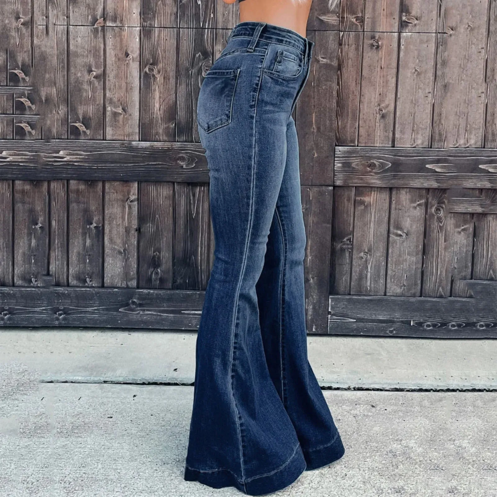 Flared Bell Bottom Denim Jeans