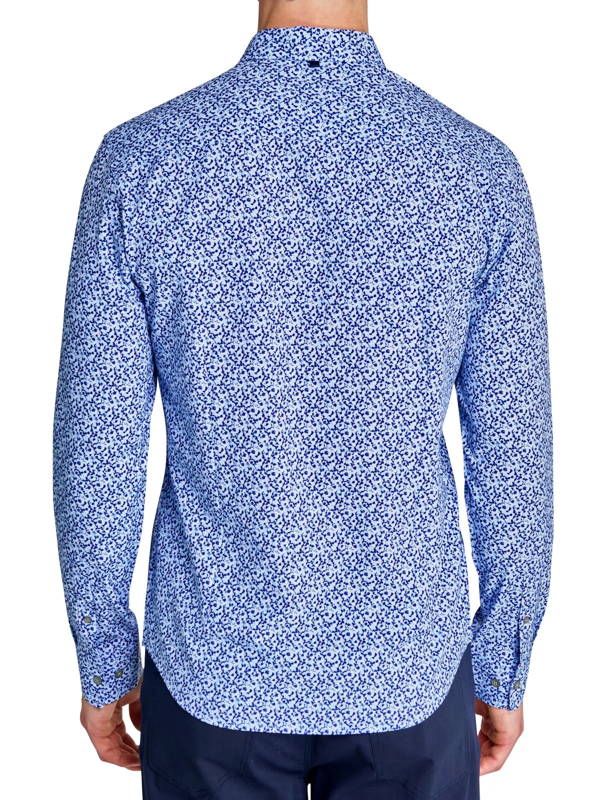 Floral Blue Long Sleeve Shirt