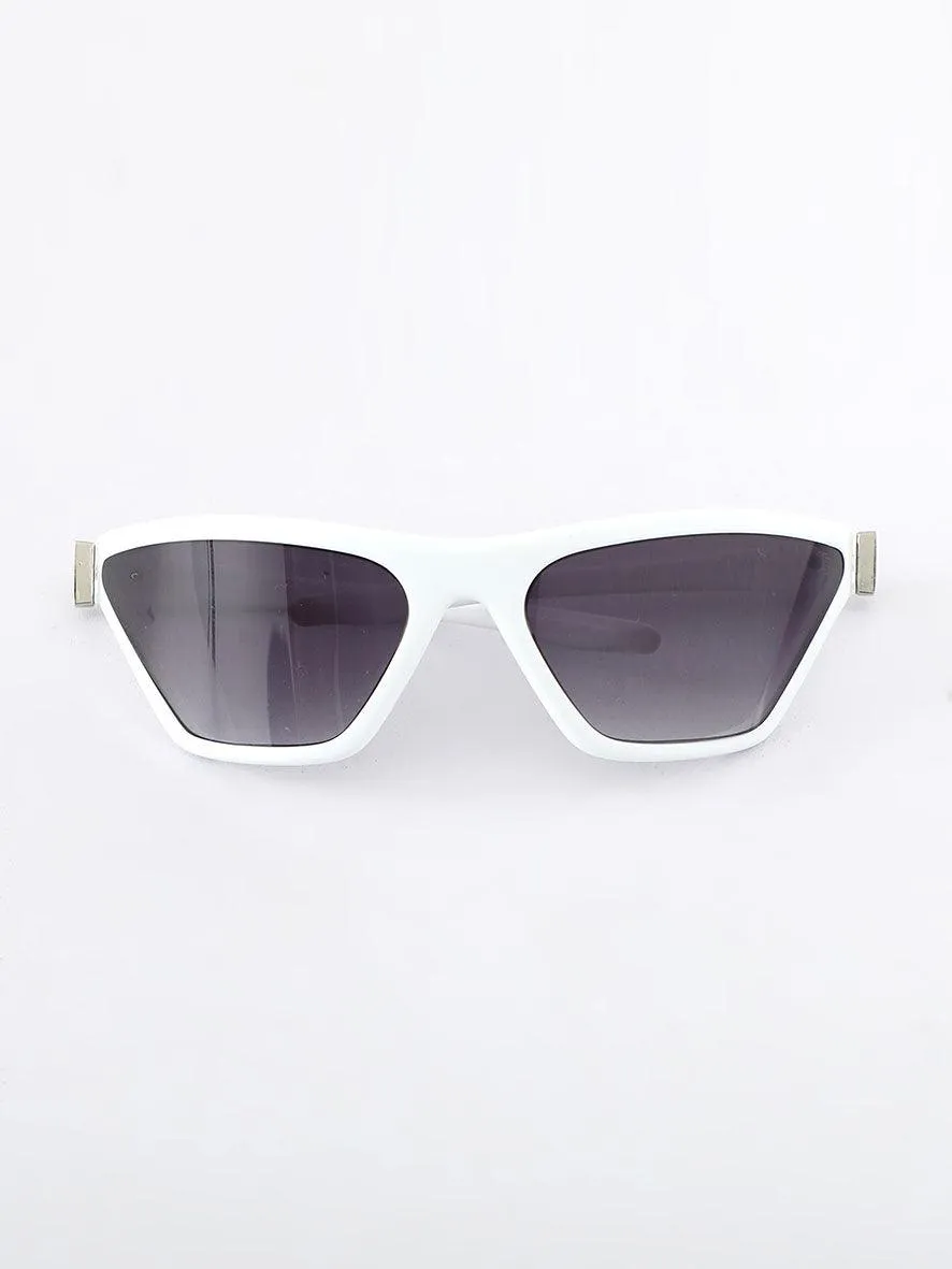 Futuristic Wrap Around Sunglass - White