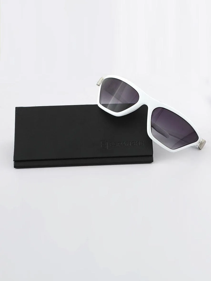 Futuristic Wrap Around Sunglass - White