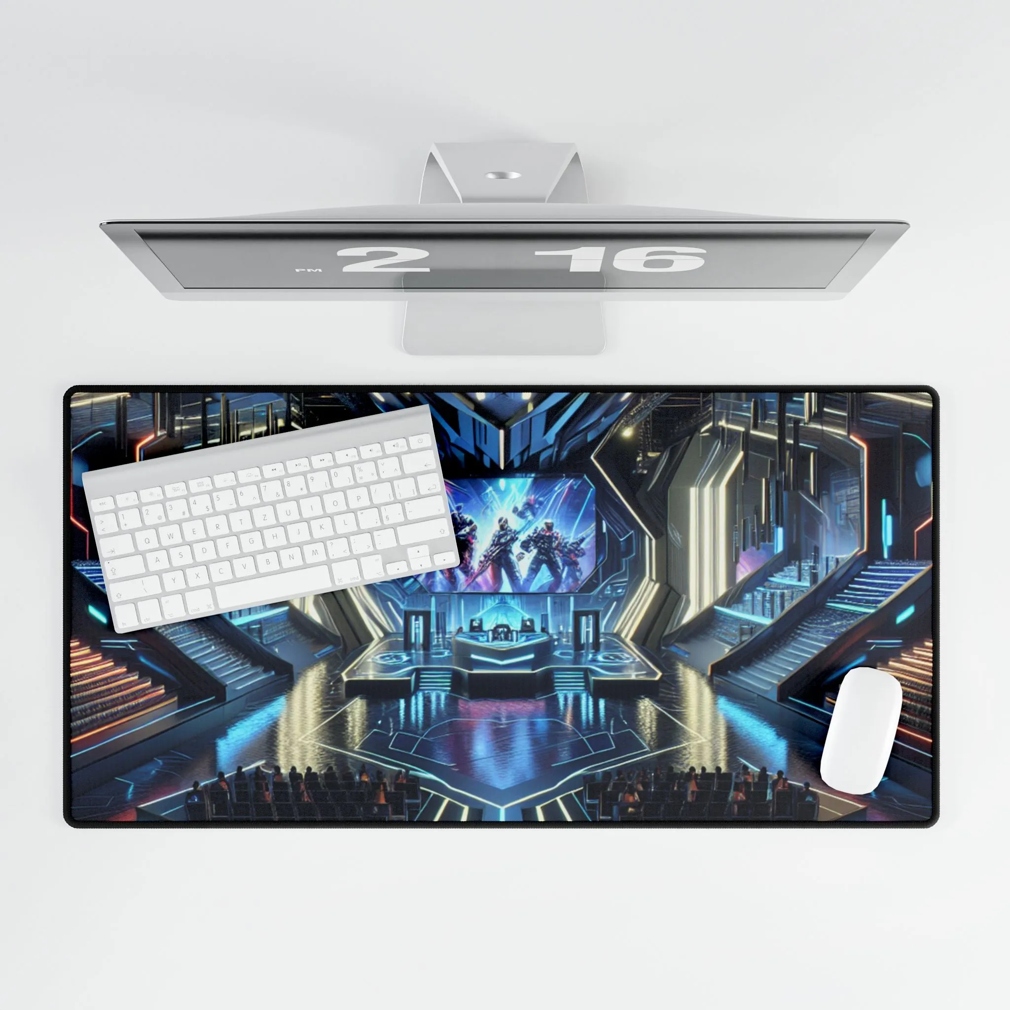 Gaming Desk Mat - Ultra futurist Pad Keyboard Design