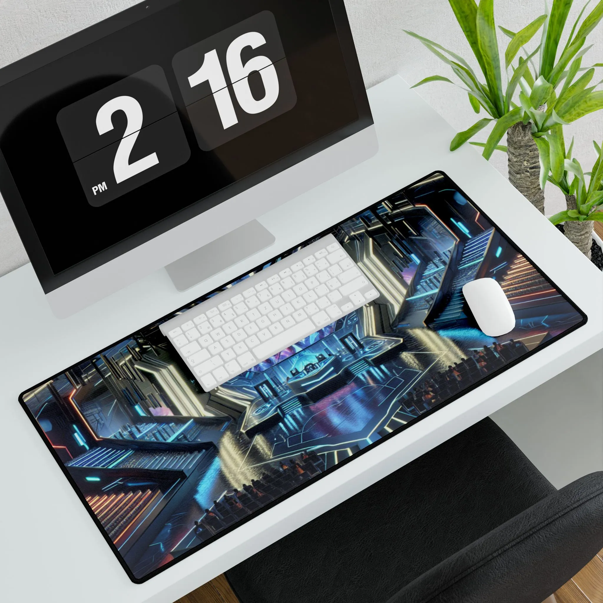 Gaming Desk Mat - Ultra futurist Pad Keyboard Design