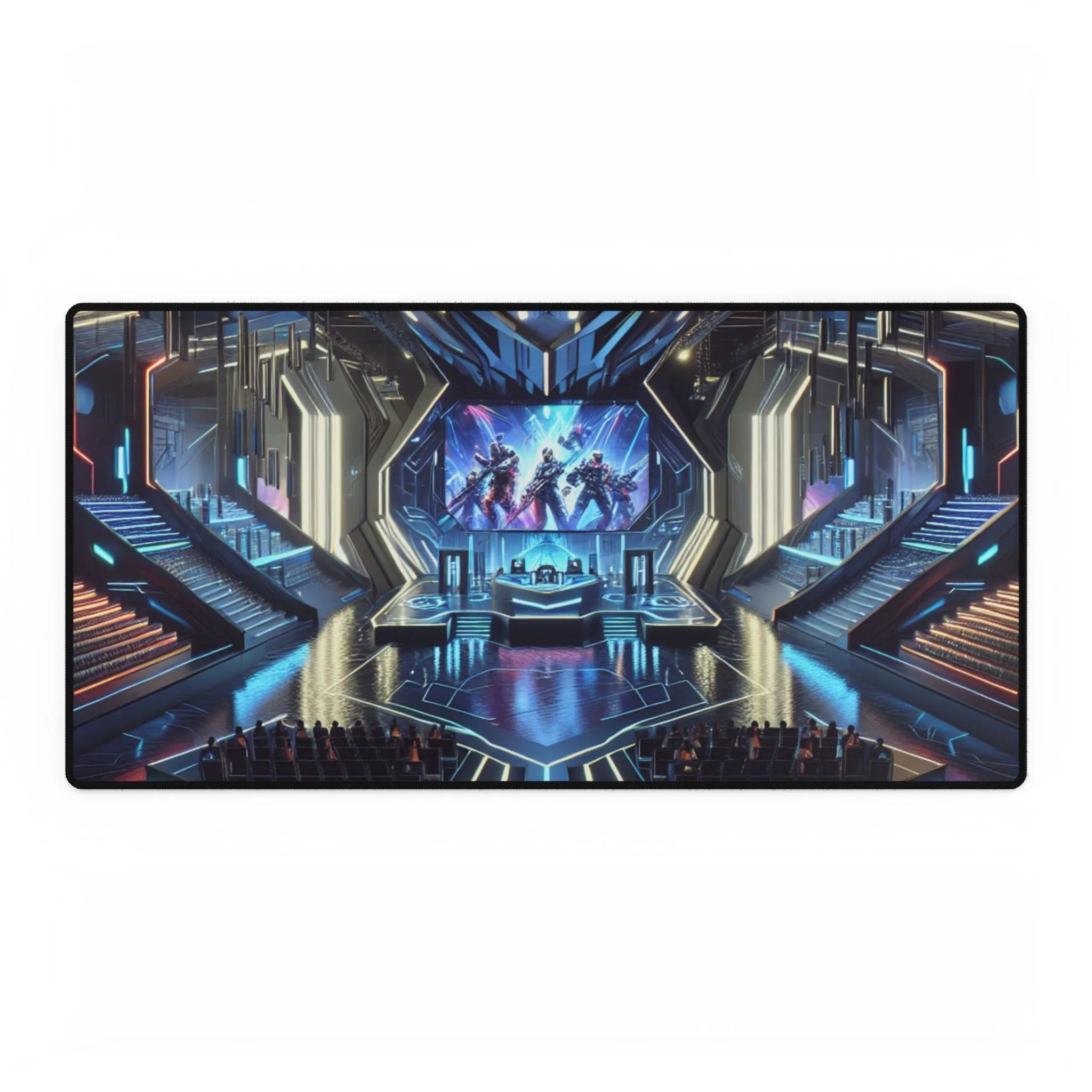 Gaming Desk Mat - Ultra futurist Pad Keyboard Design