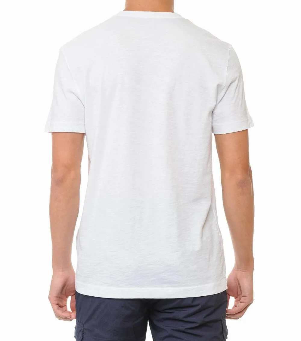 Garment-Dyed Slub Cotton Crew Neck T-Shirt with Binded Neckline