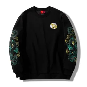 Green Dragon Embroidered Sweatshirt