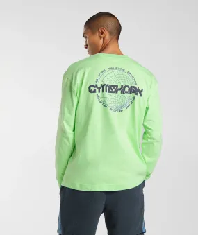 Gymshark Vibes Long Sleeve T-Shirt - Bright Mint