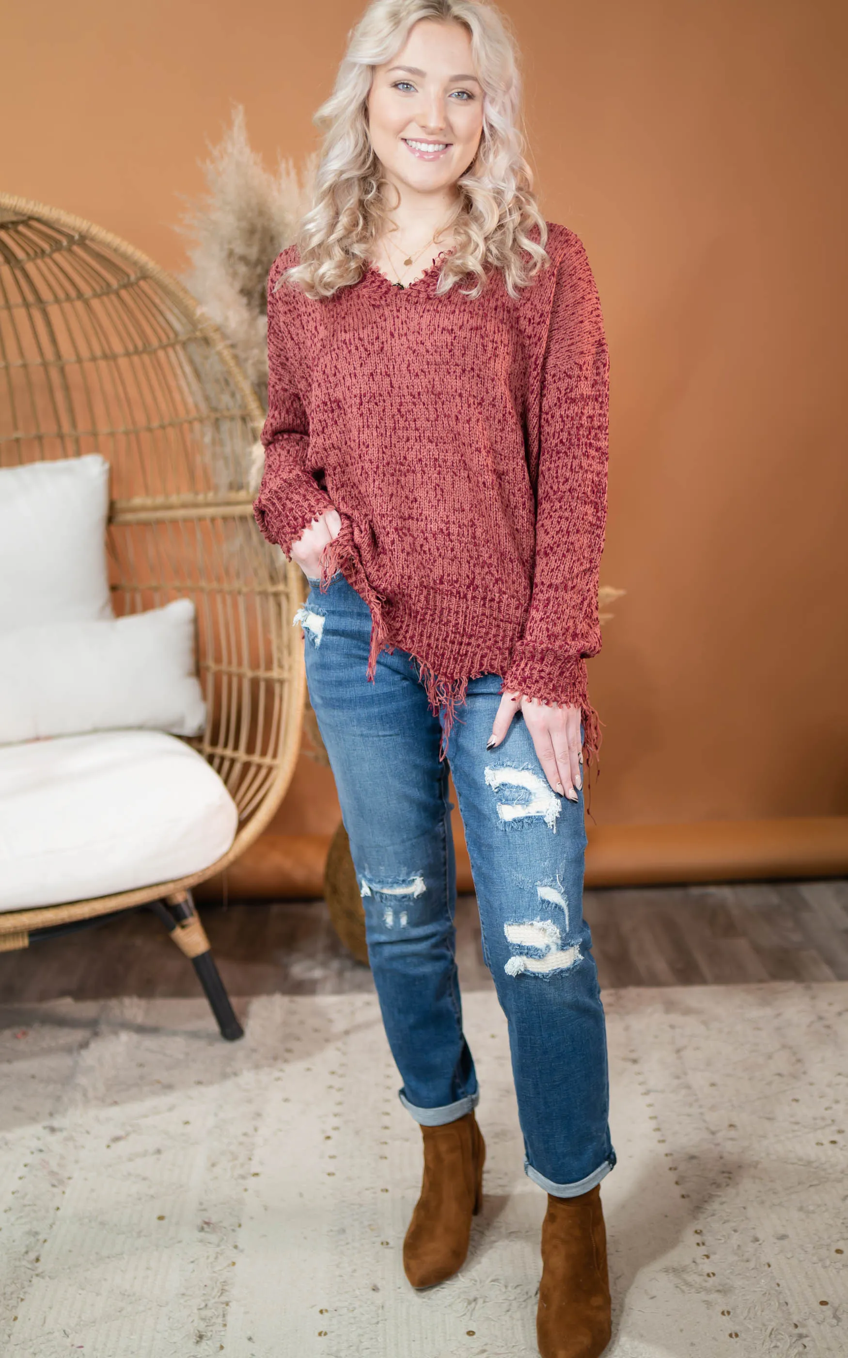 Haily Gail Judy Blue Thermal Patch Boyfriend Jeans - Final Sale