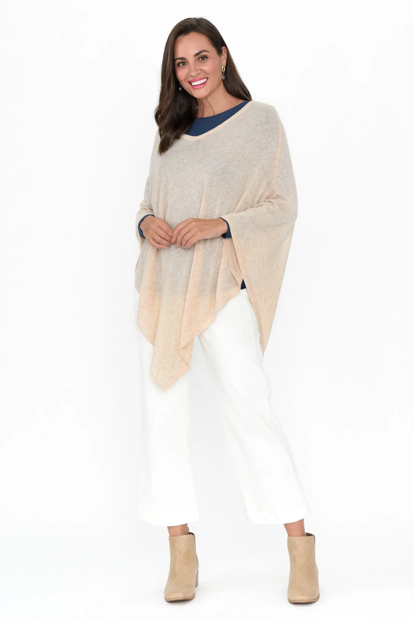 Haly Oat Wool Blend Poncho