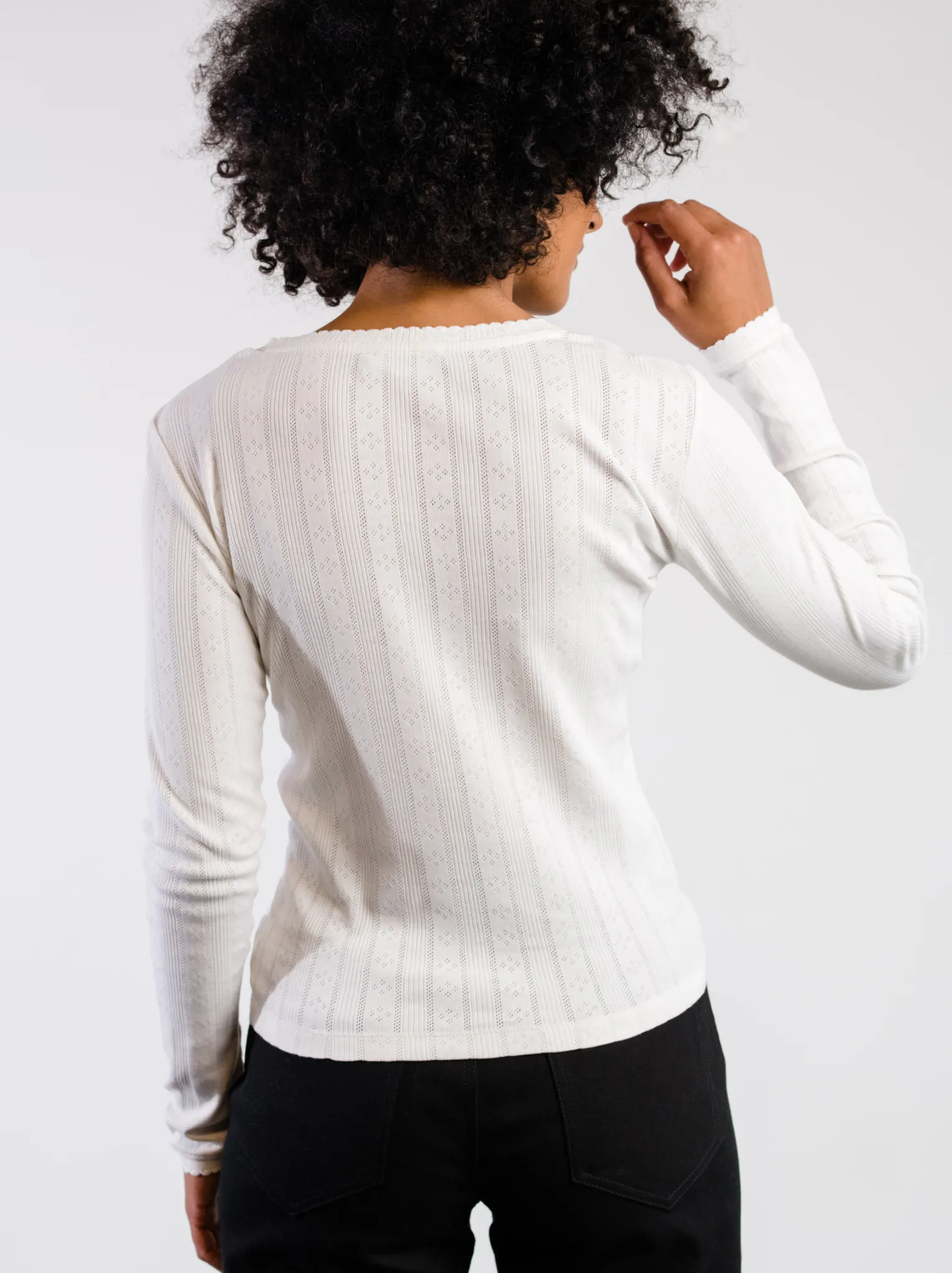 Harper Pointelle Knit Top