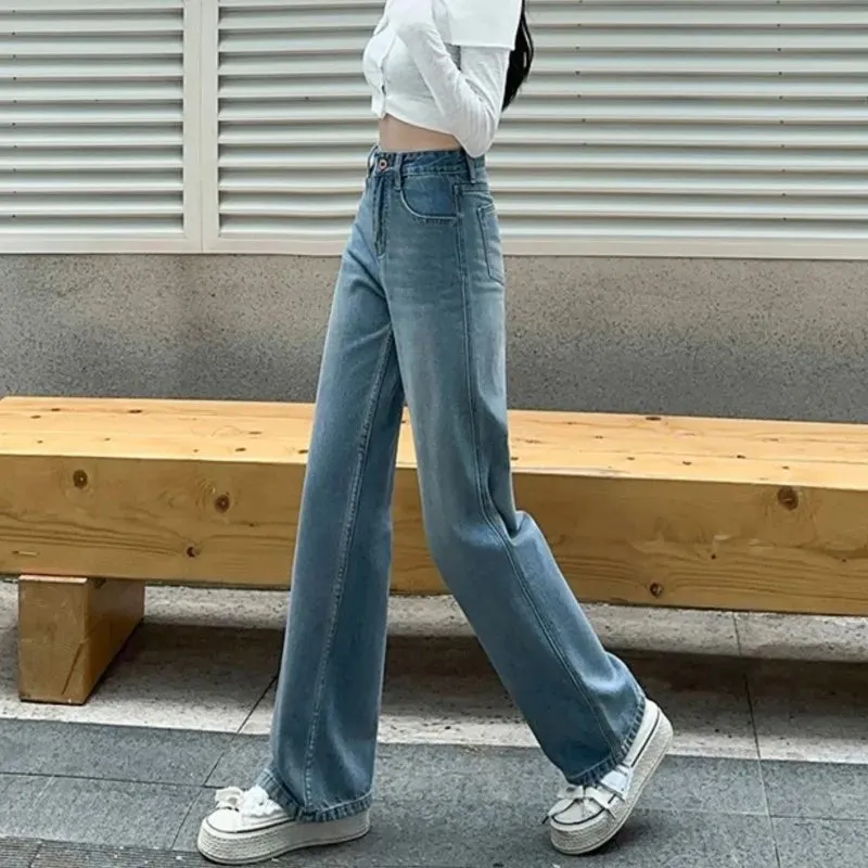 High Waist Straight Fashion Denim Jeans