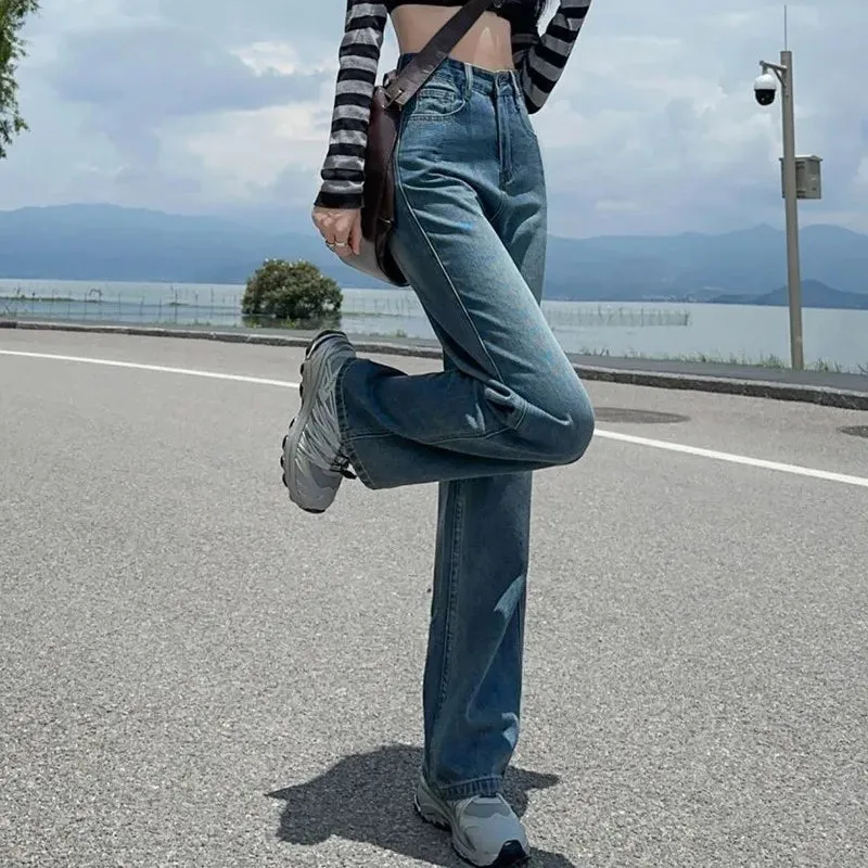 High Waist Straight Fashion Denim Jeans