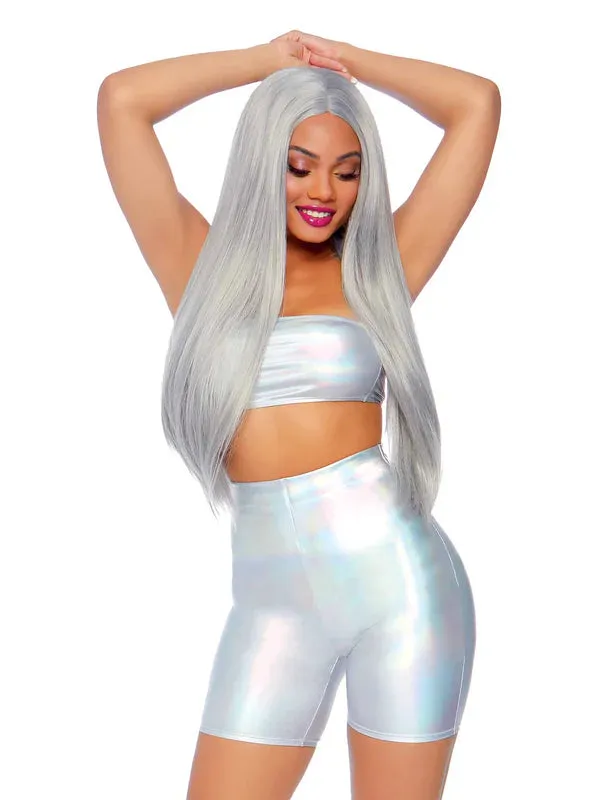 Holographic Bandeau and Shorts Set