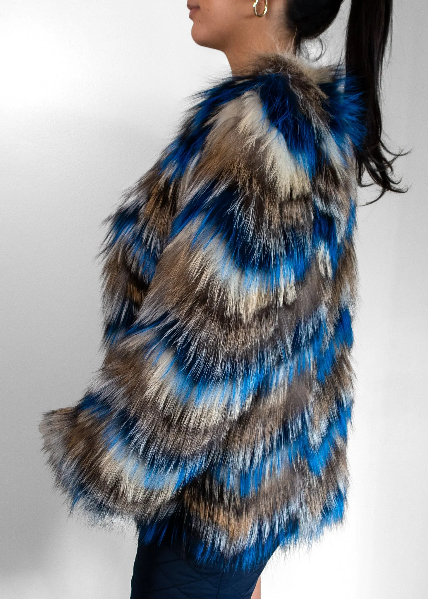 J. Mendel Blue Fox Fur Jacket