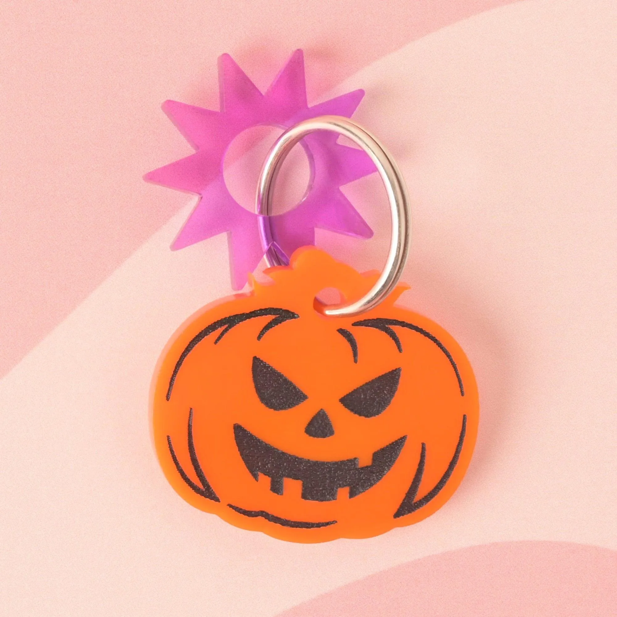 Jack-O-Lantern Pumpkin Personalized Pet tag