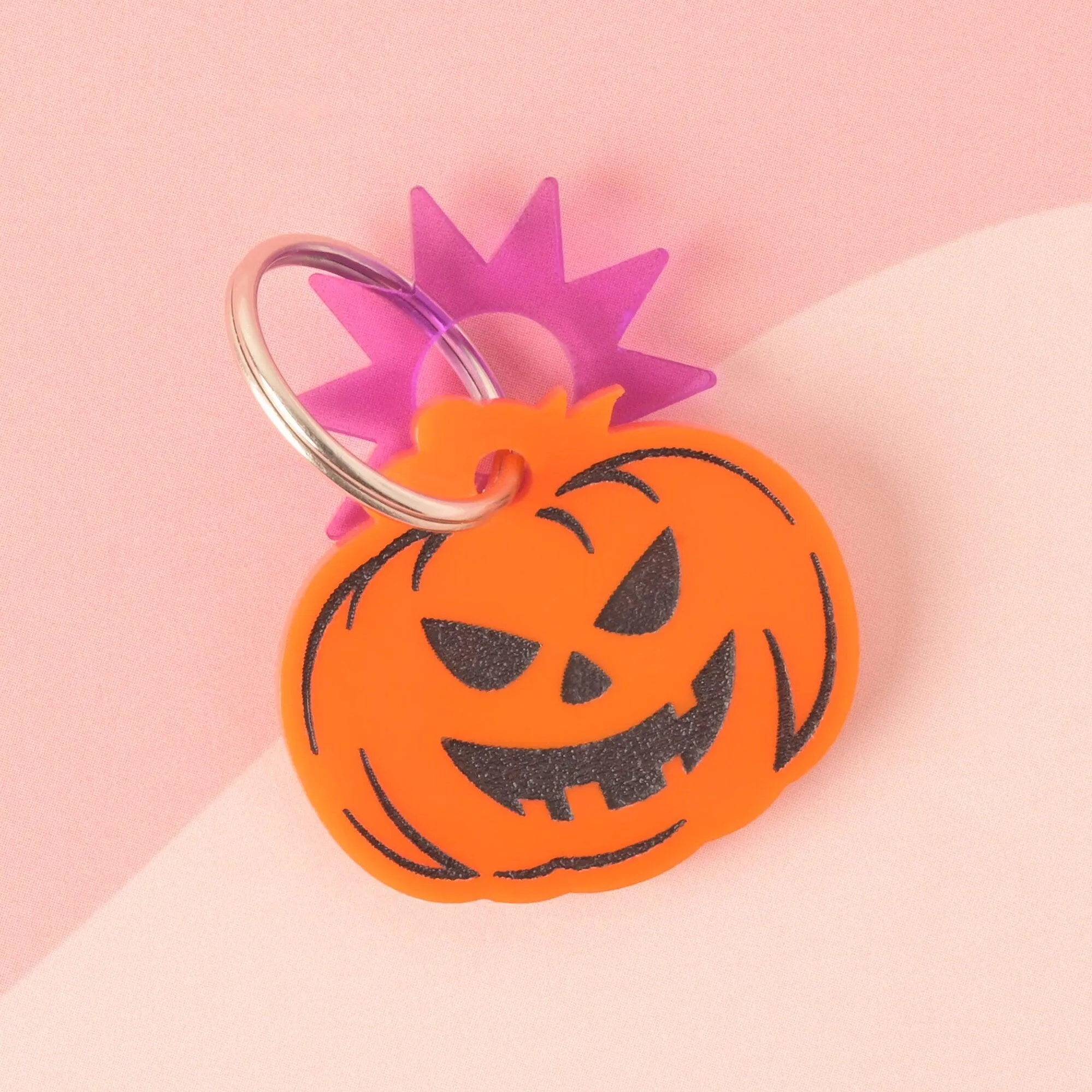 Jack-O-Lantern Pumpkin Personalized Pet tag