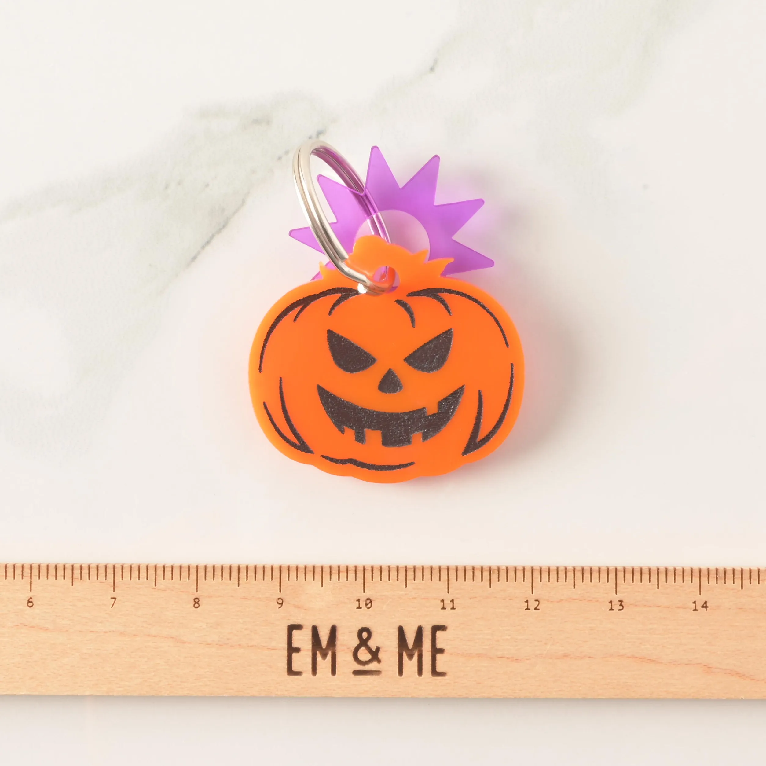 Jack-O-Lantern Pumpkin Personalized Pet tag