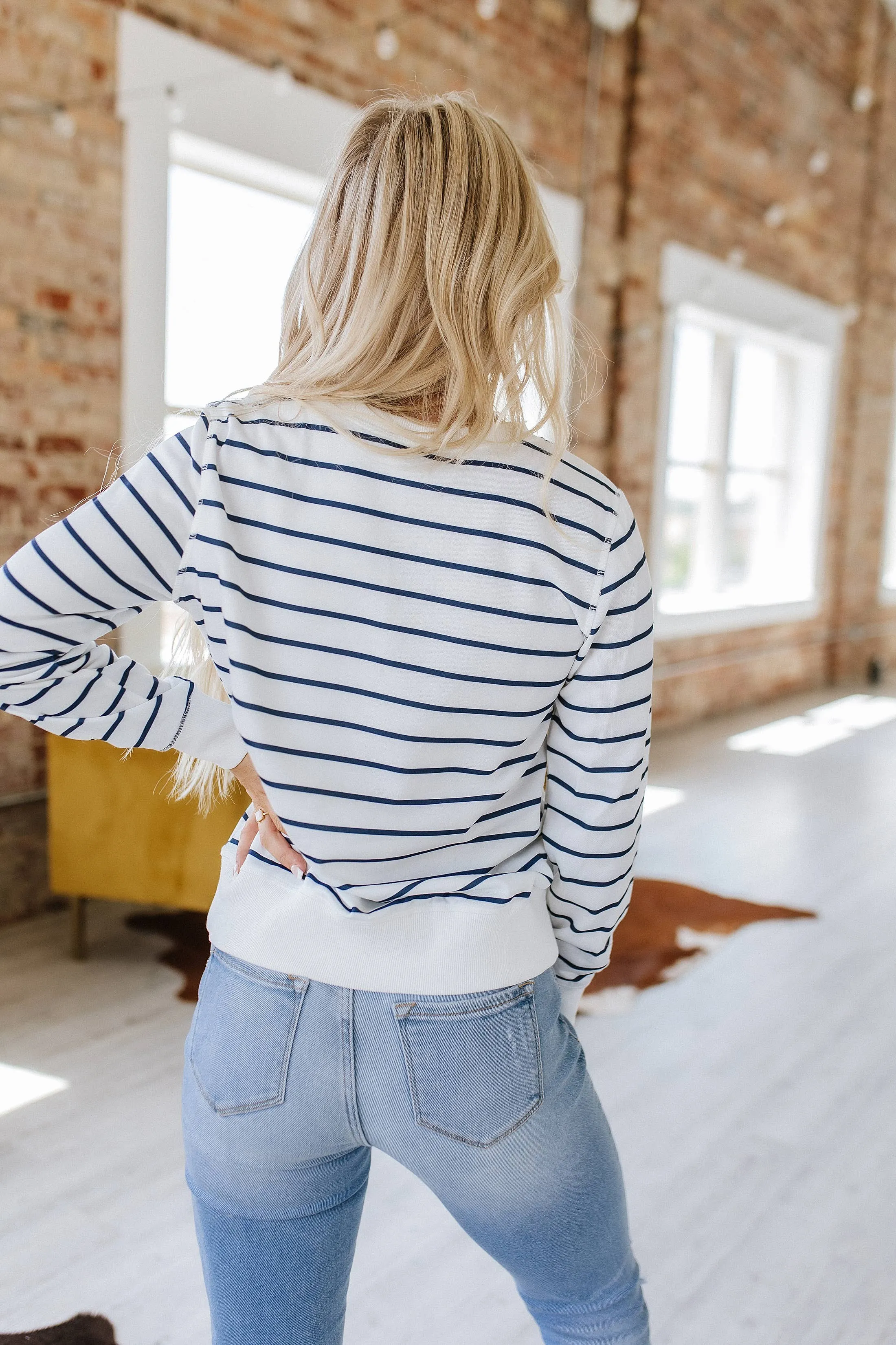 Jazmin Striped Long Sleeve Top