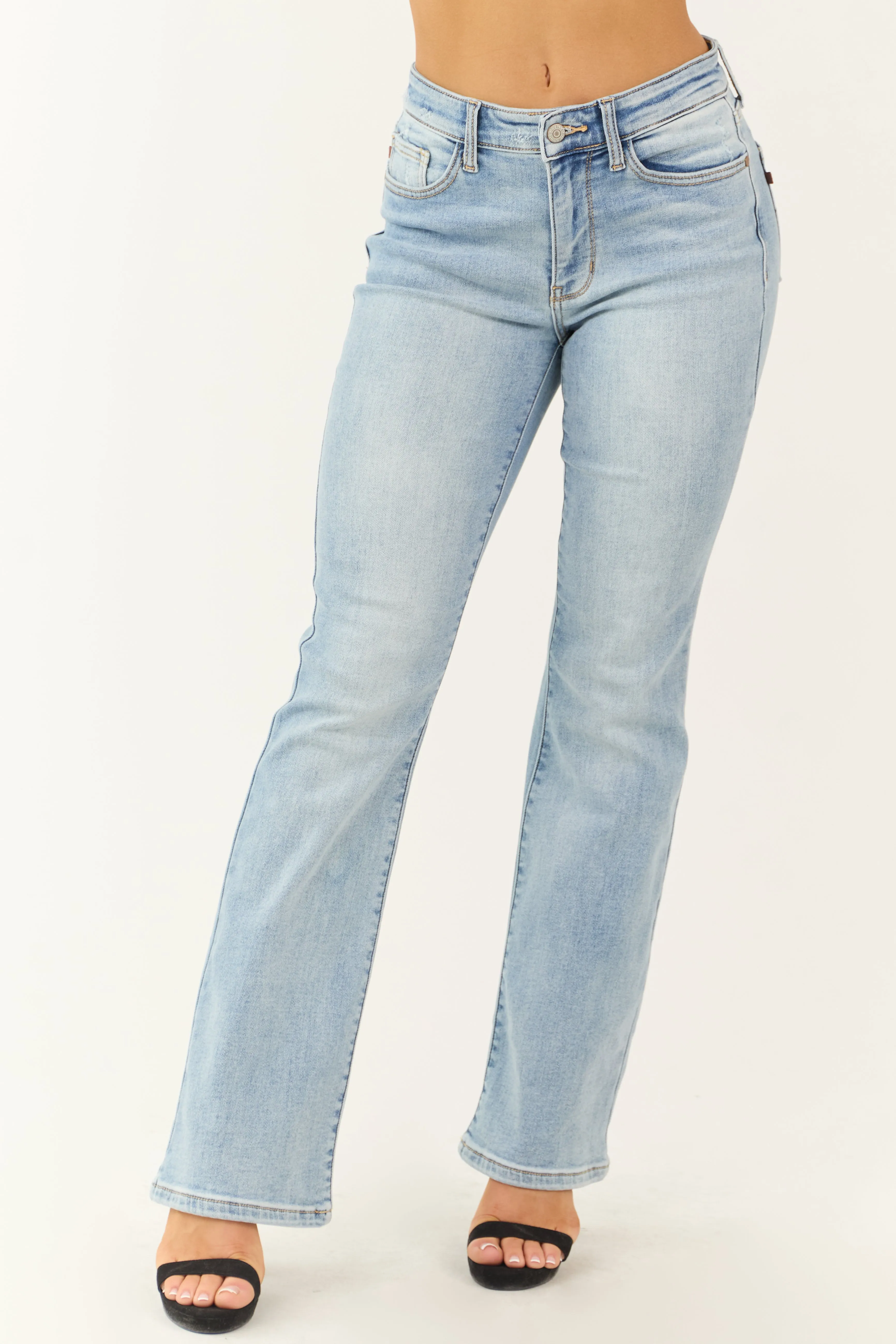 Judy Blue Light Wash Thermal Lined Bootcut Jeans