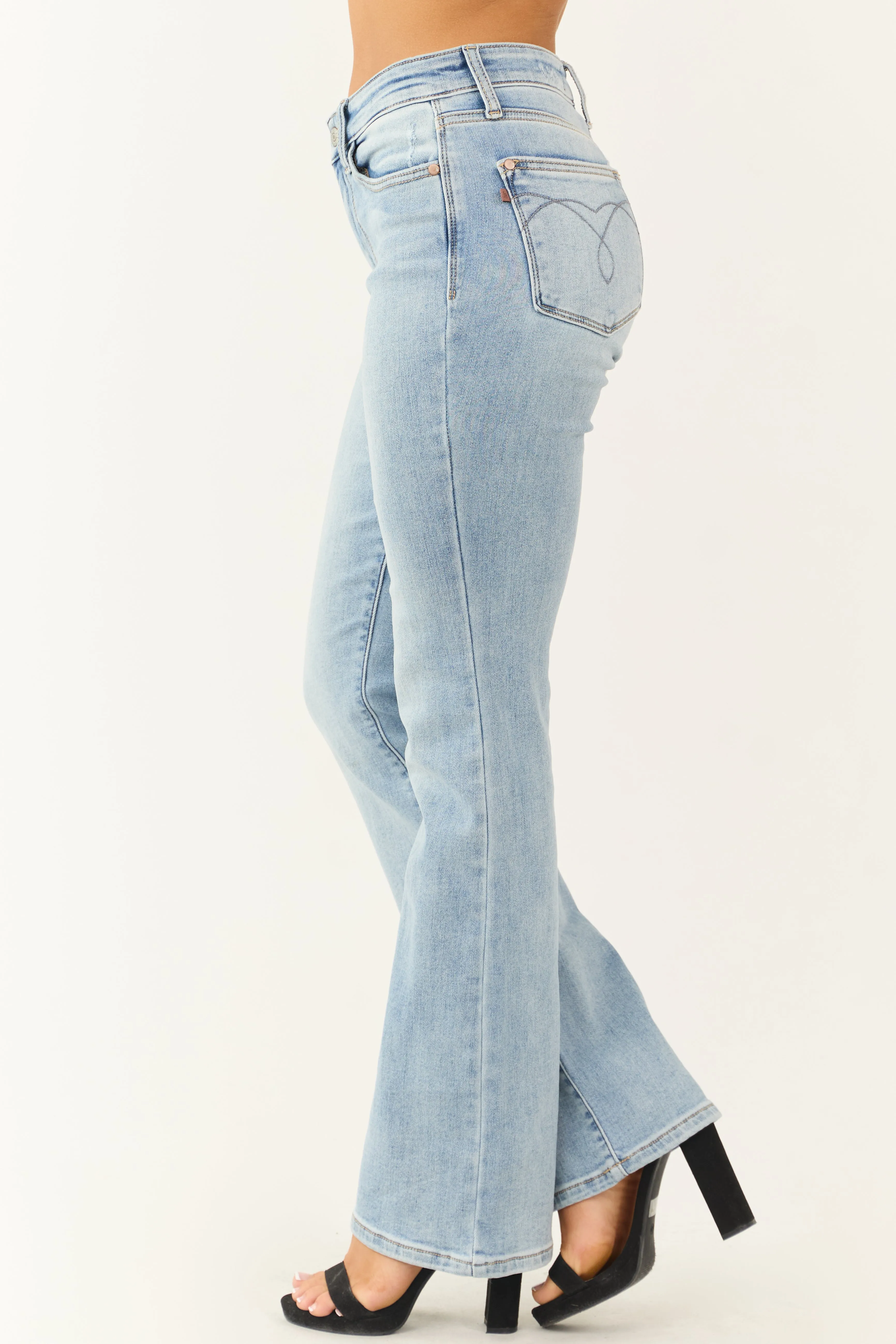 Judy Blue Light Wash Thermal Lined Bootcut Jeans