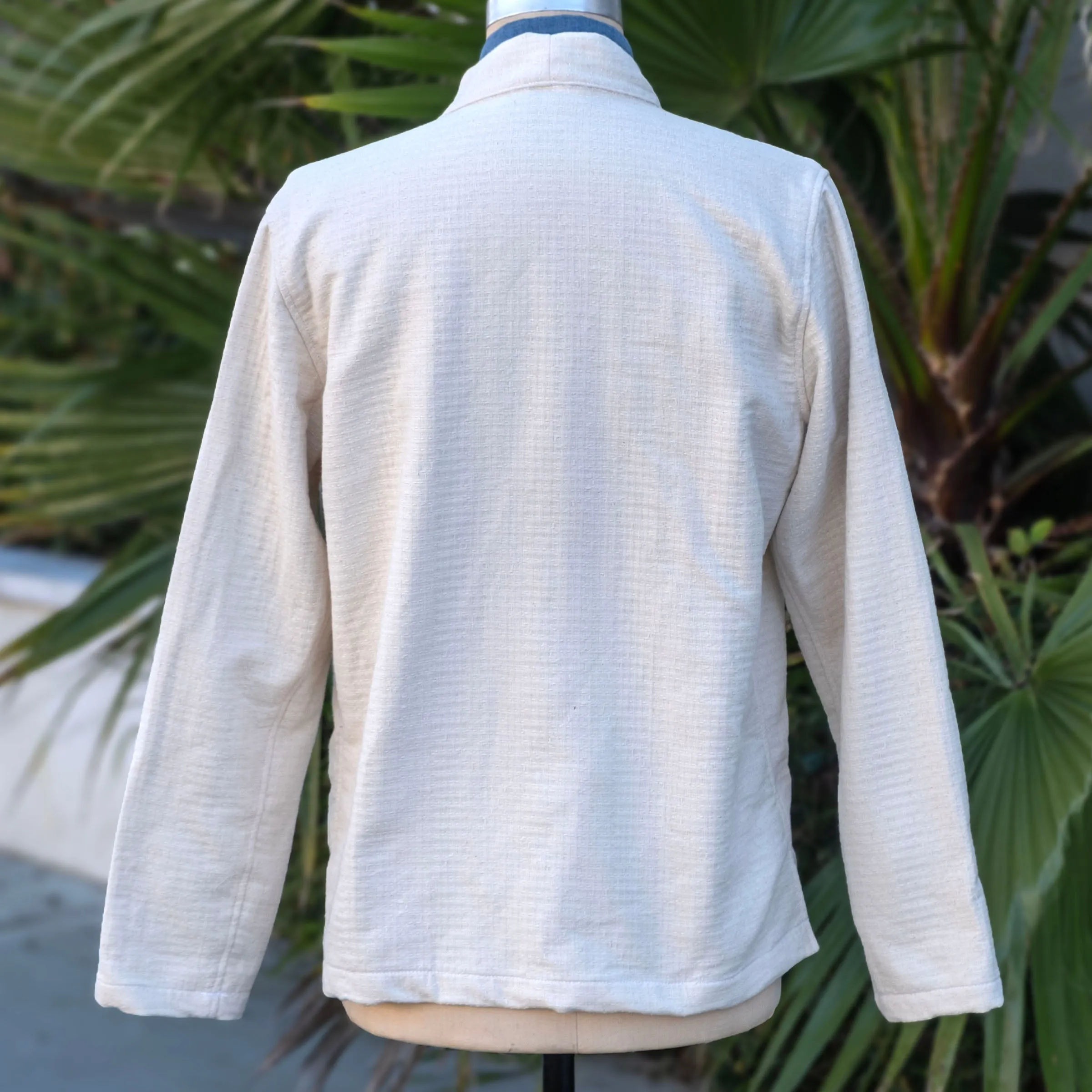 Kamigata Jacket in Natural Undyed Stitchwork Sashiko Sz 34