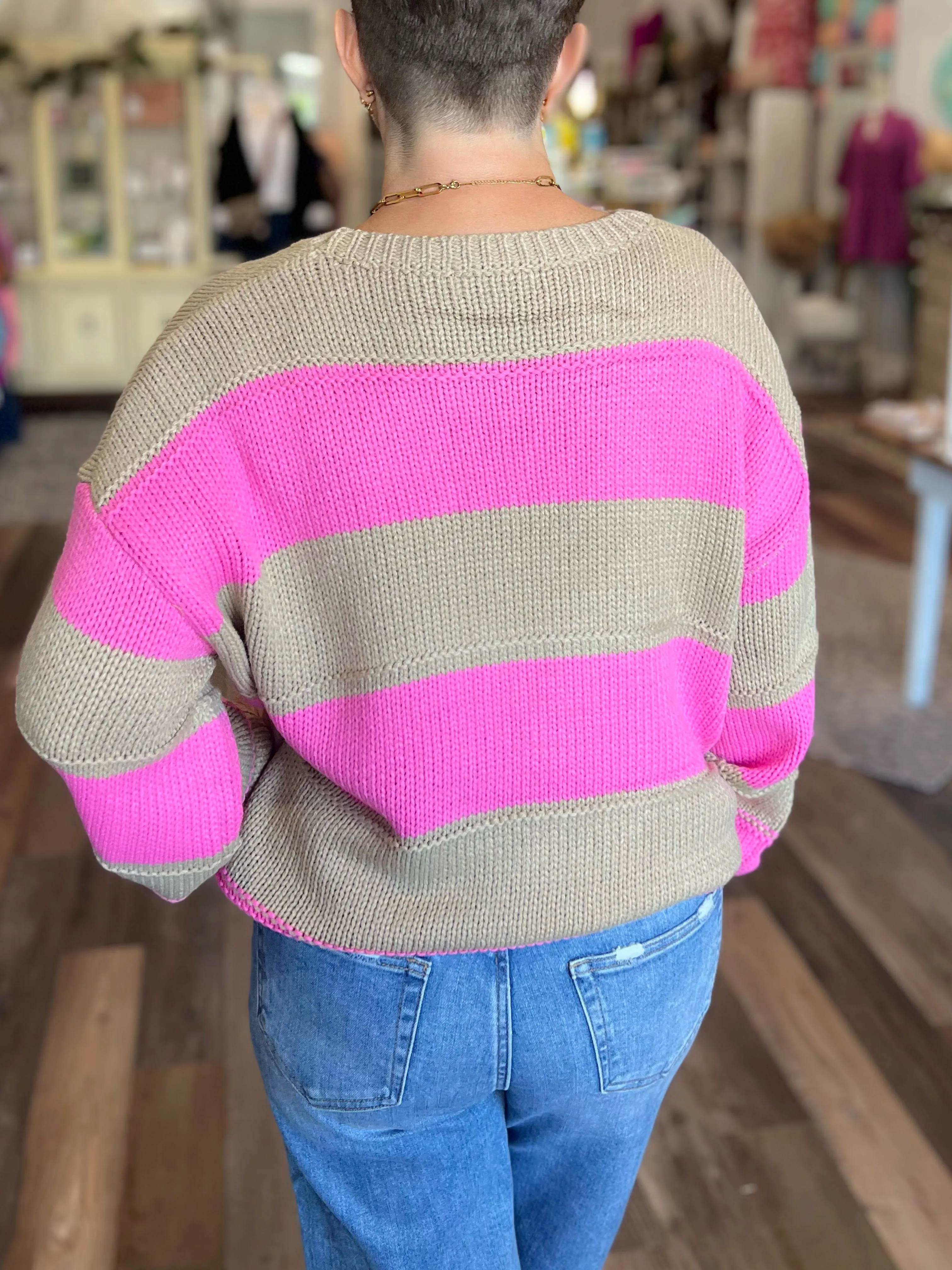 Katie Stripe Knit Sweater