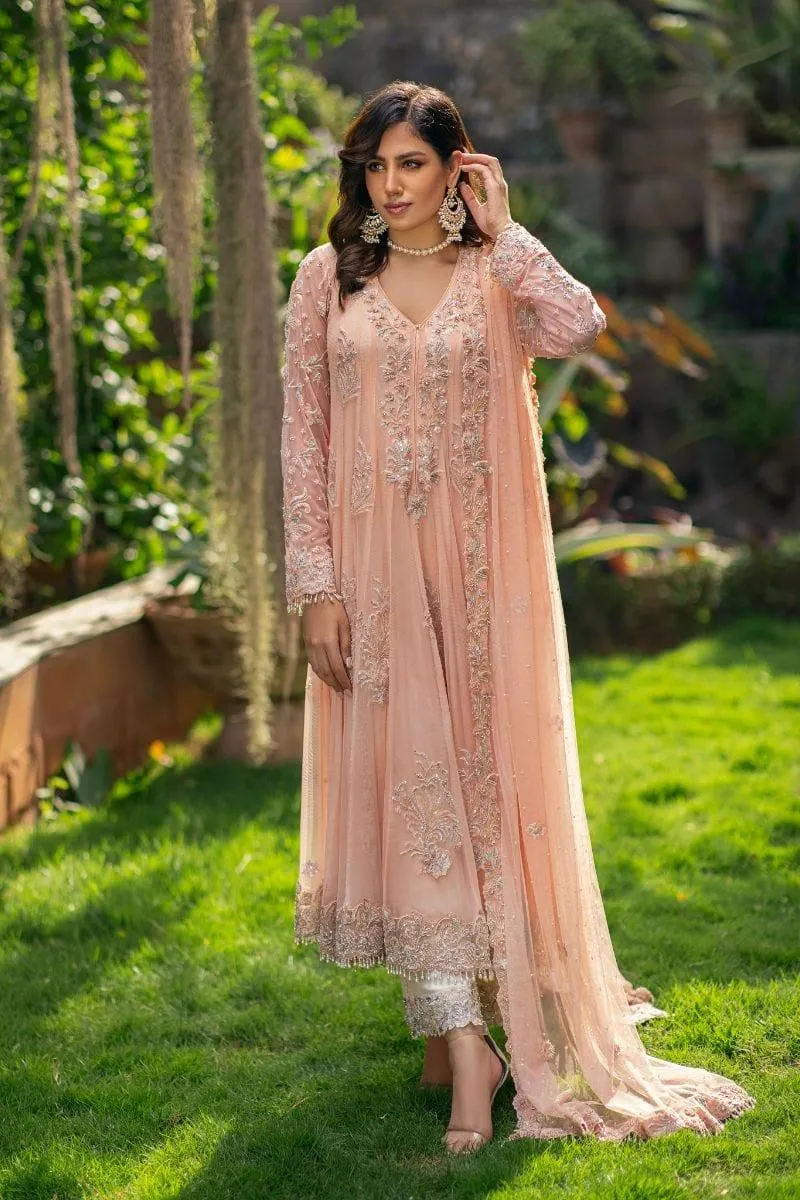 Khayal BY SHAISTA HASSAN - French net peshwas heavily embellished with culottes and embellished french net dupatta - 3 Piece