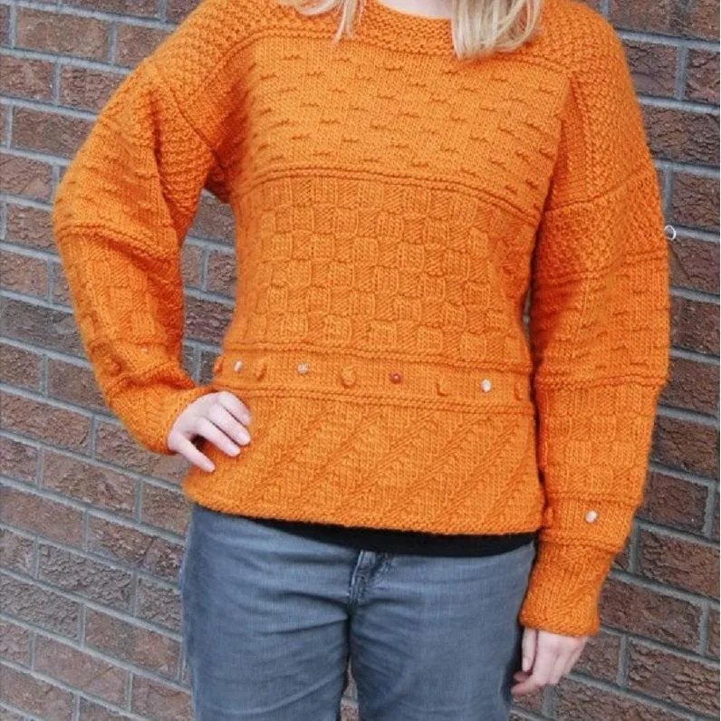 Knit & Purl Easy Sweater Pattern - Lamb's Pride