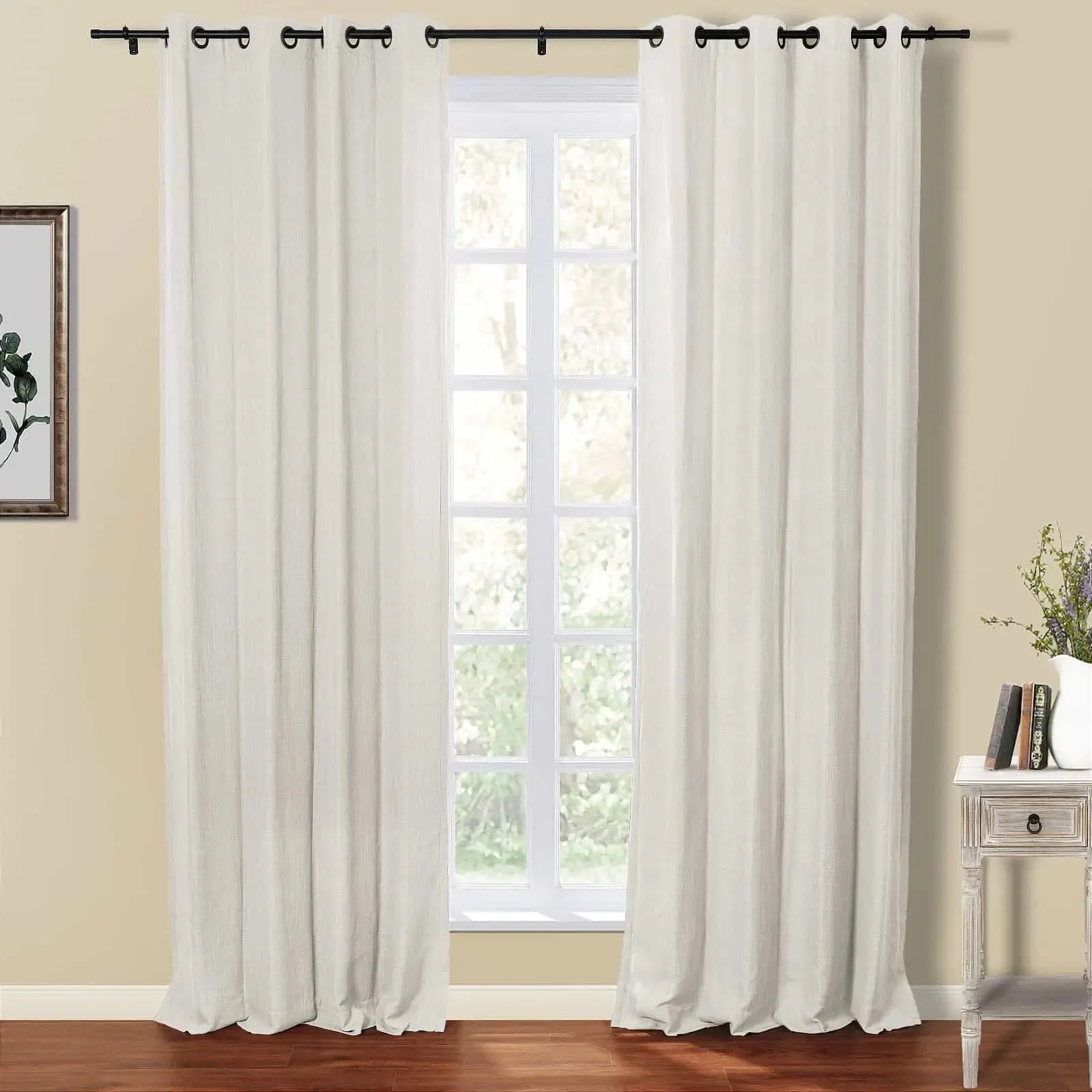 Kyla Lightweight Faux Linen Drapery Grommet