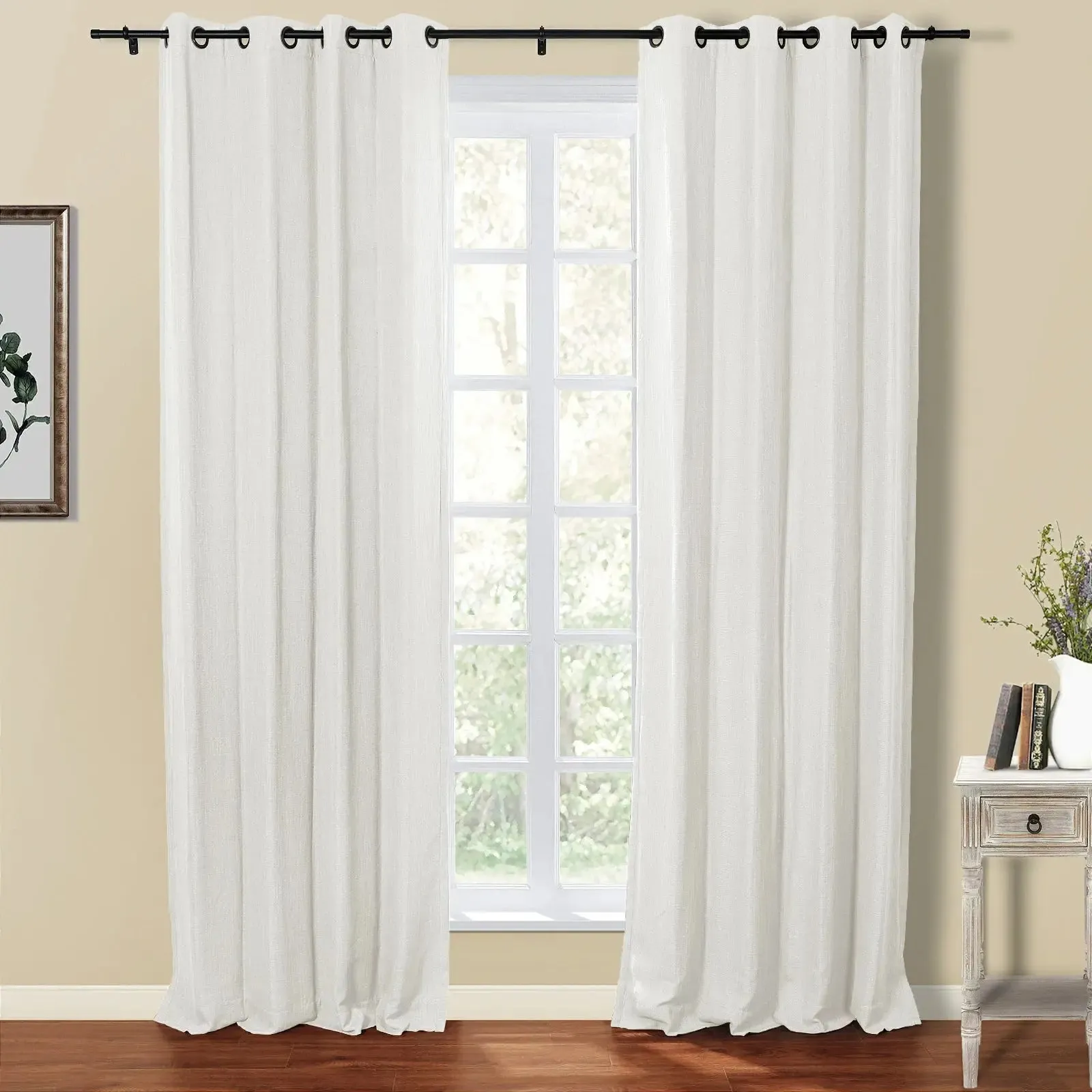 Kyla Lightweight Faux Linen Drapery Grommet