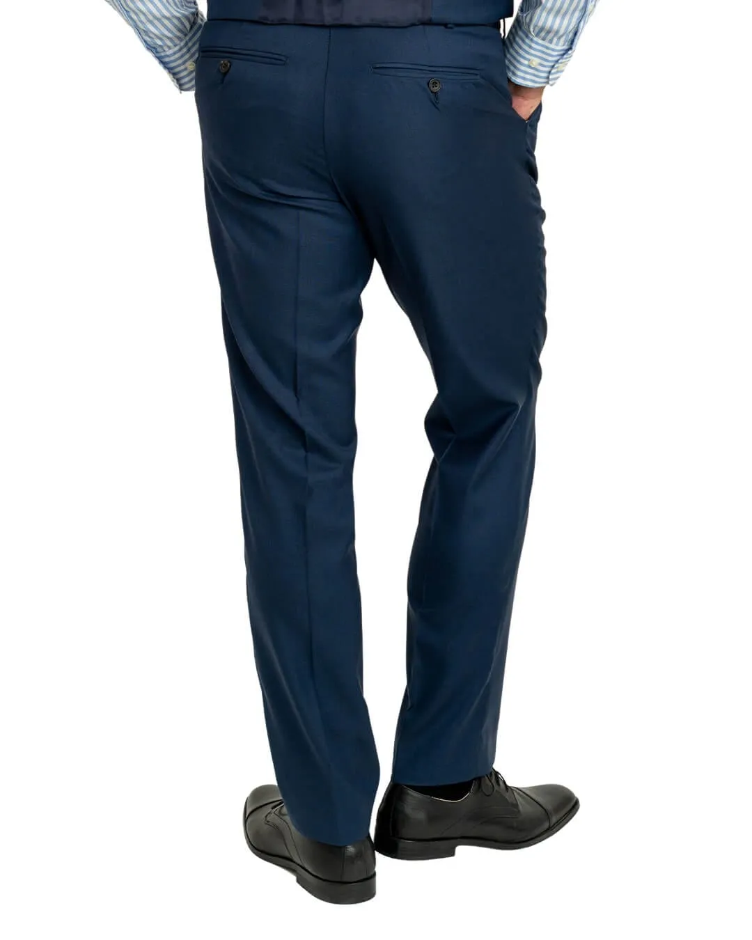 Lanificio F.lli Cerruti Blue Sharkskin Suit Trousers