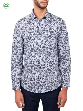 Leaf Print Long Sleeve Shirt