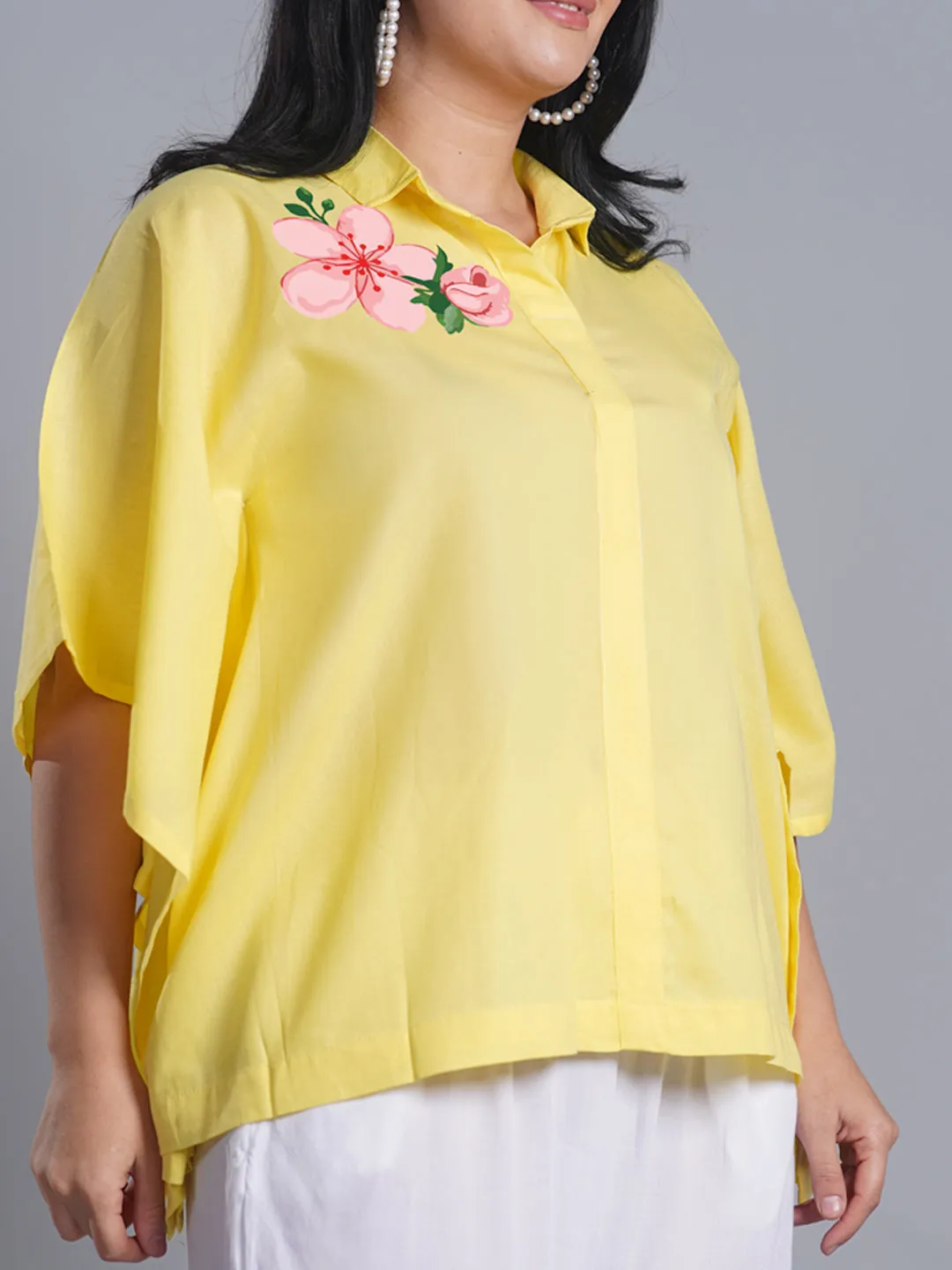 Lemon Kaftan Top - Pinkish