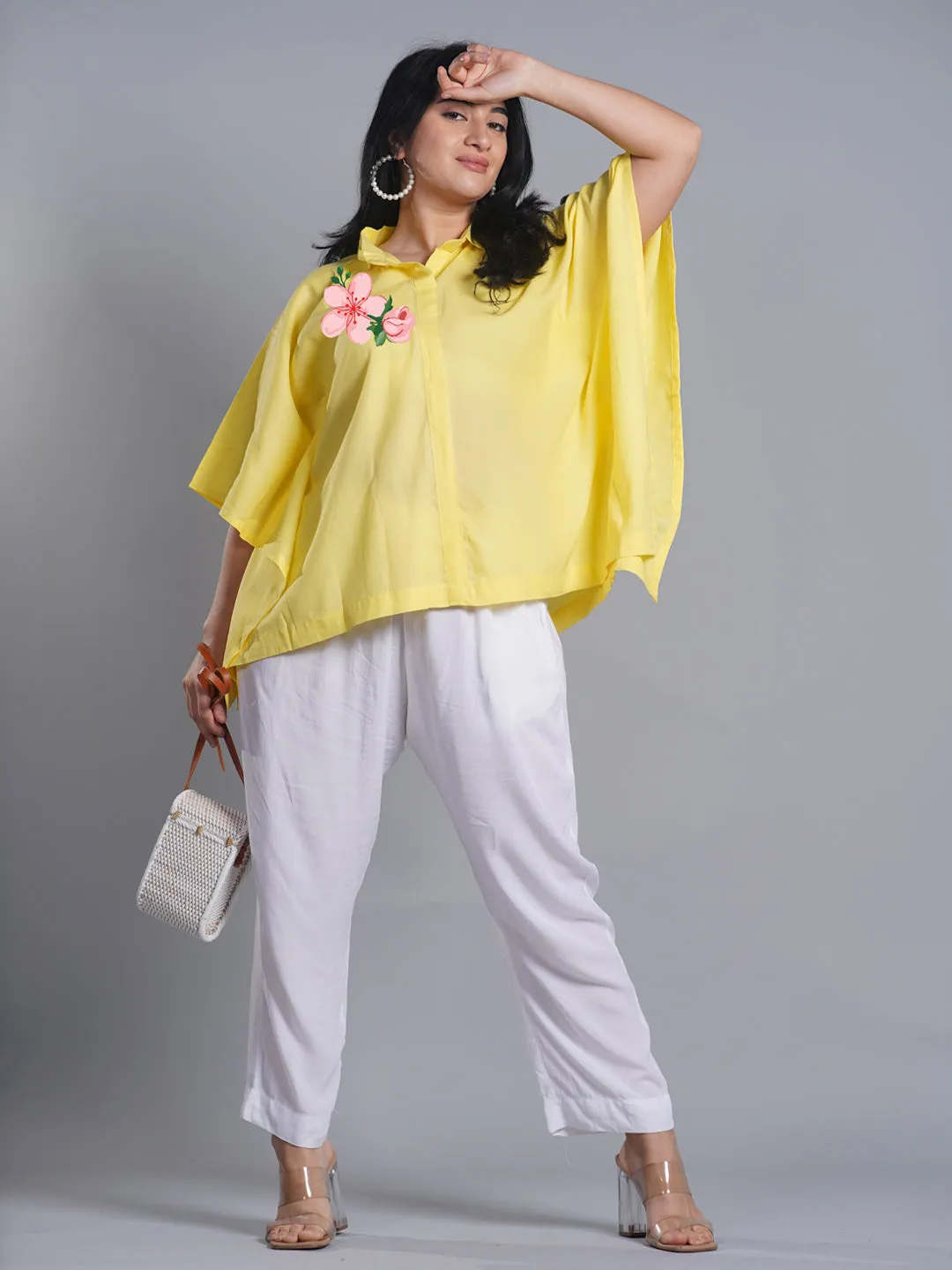 Lemon Kaftan Top - Pinkish