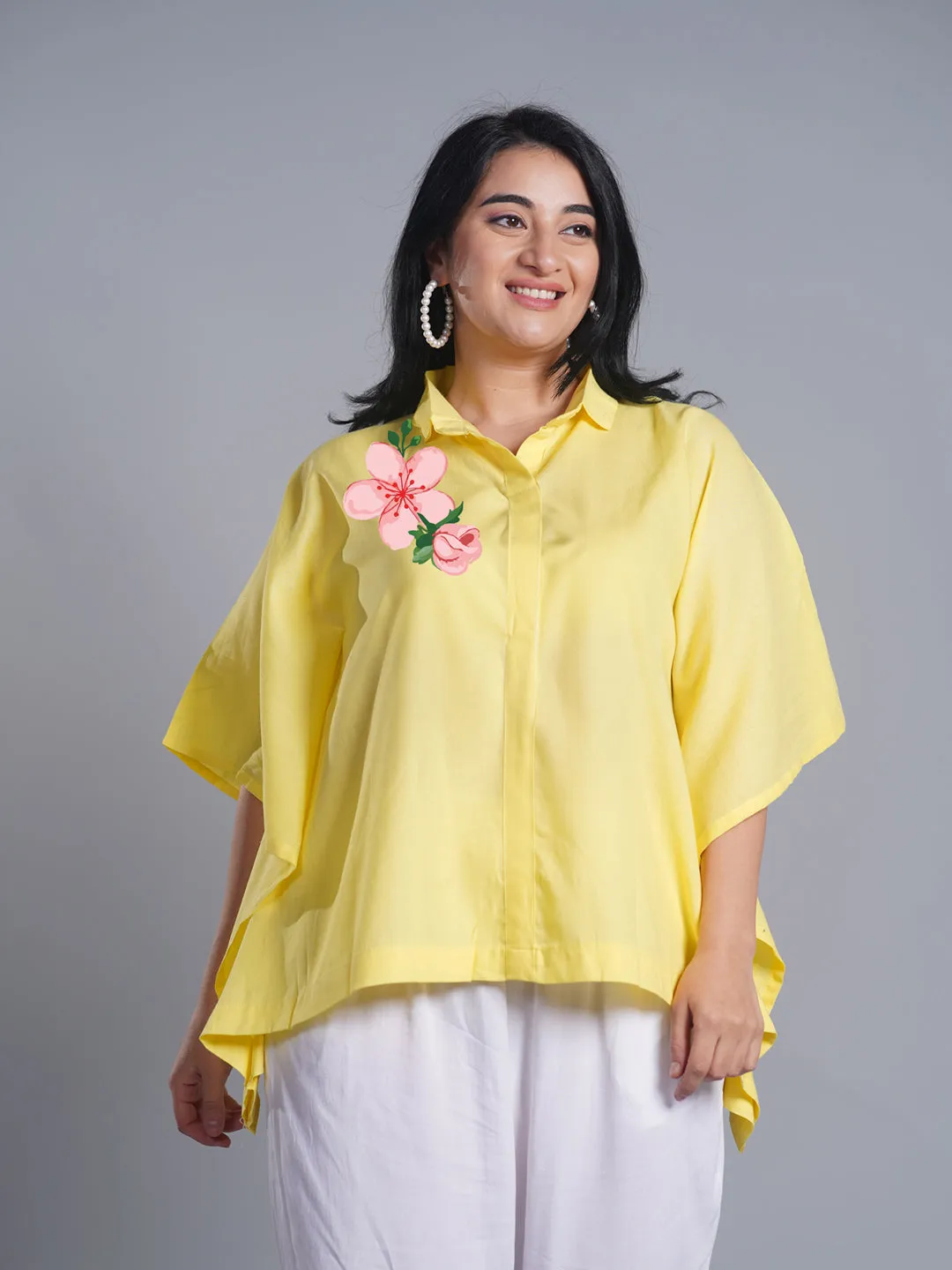 Lemon Kaftan Top - Pinkish