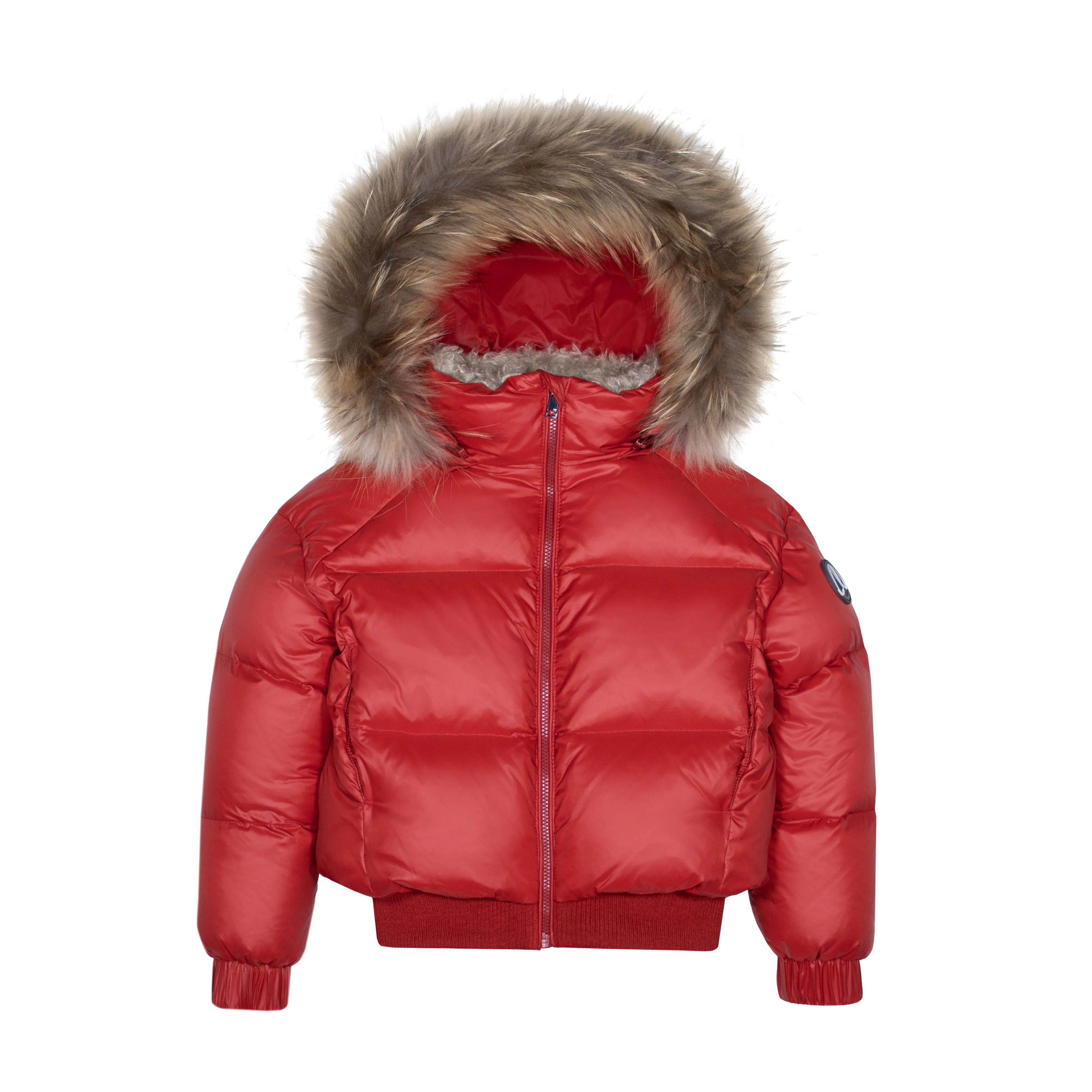 LENA JACKET RED NATURAL-RACOON