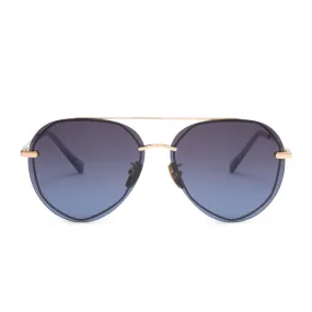 LENOX - GOLD   BLUE GRADIENT   POLARIZED SUNGLASSES