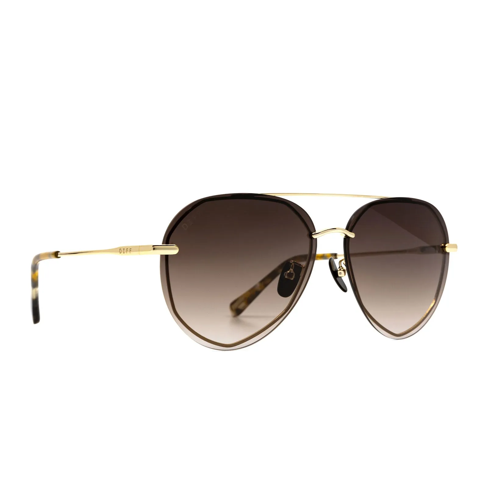 LENOX - GOLD   SEA TORTOISE TIPS   BROWN GRADIENT SUNGLASSES