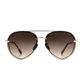 LENOX - GOLD   SEA TORTOISE TIPS   BROWN GRADIENT SUNGLASSES