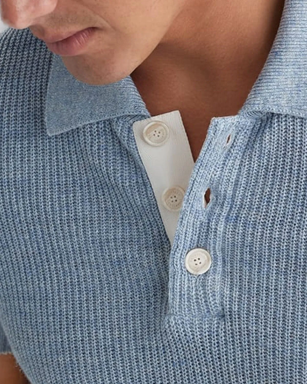 Light Blue Polo Sweater