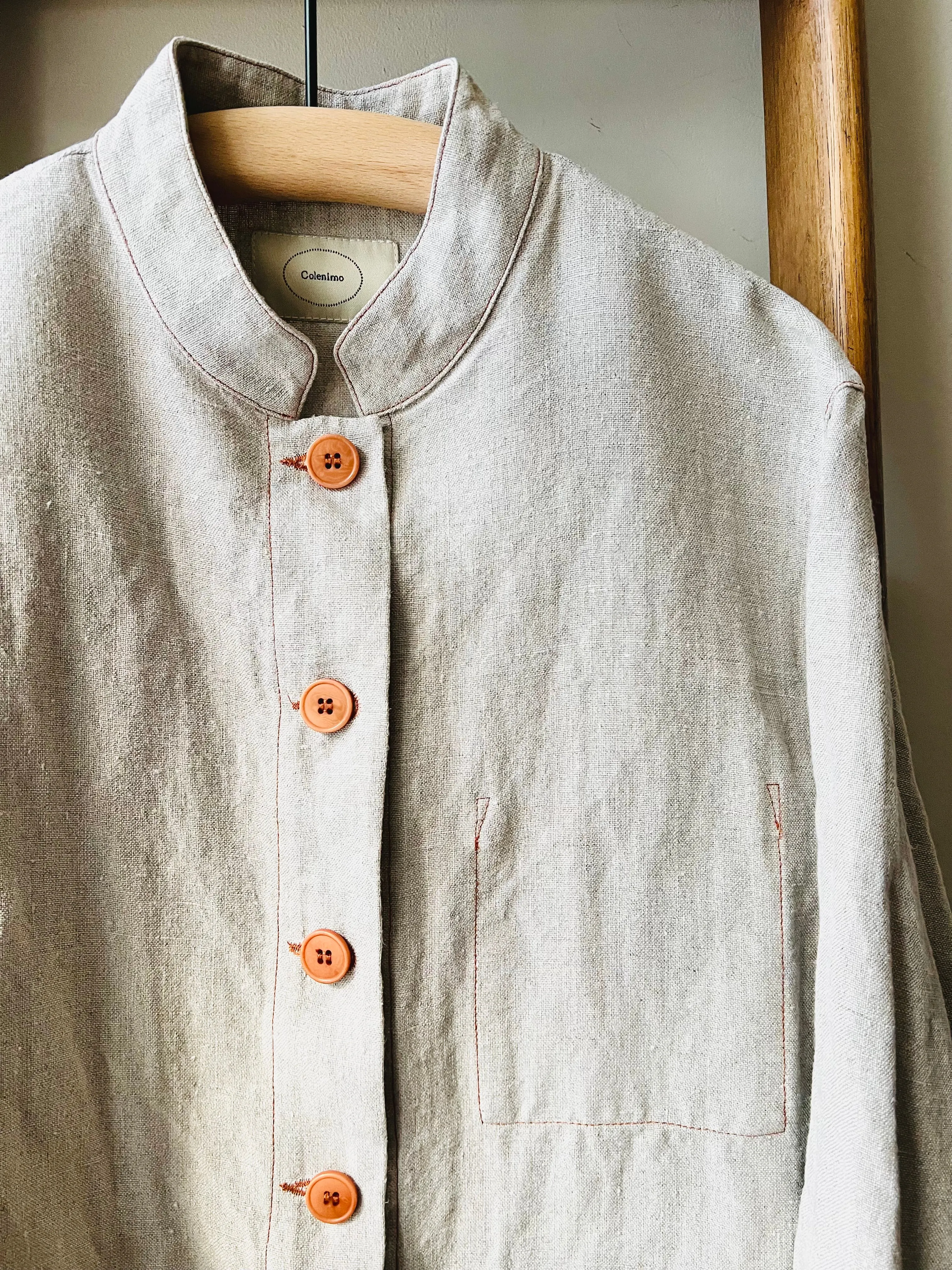 Linen Work Jacket / Natural Beige