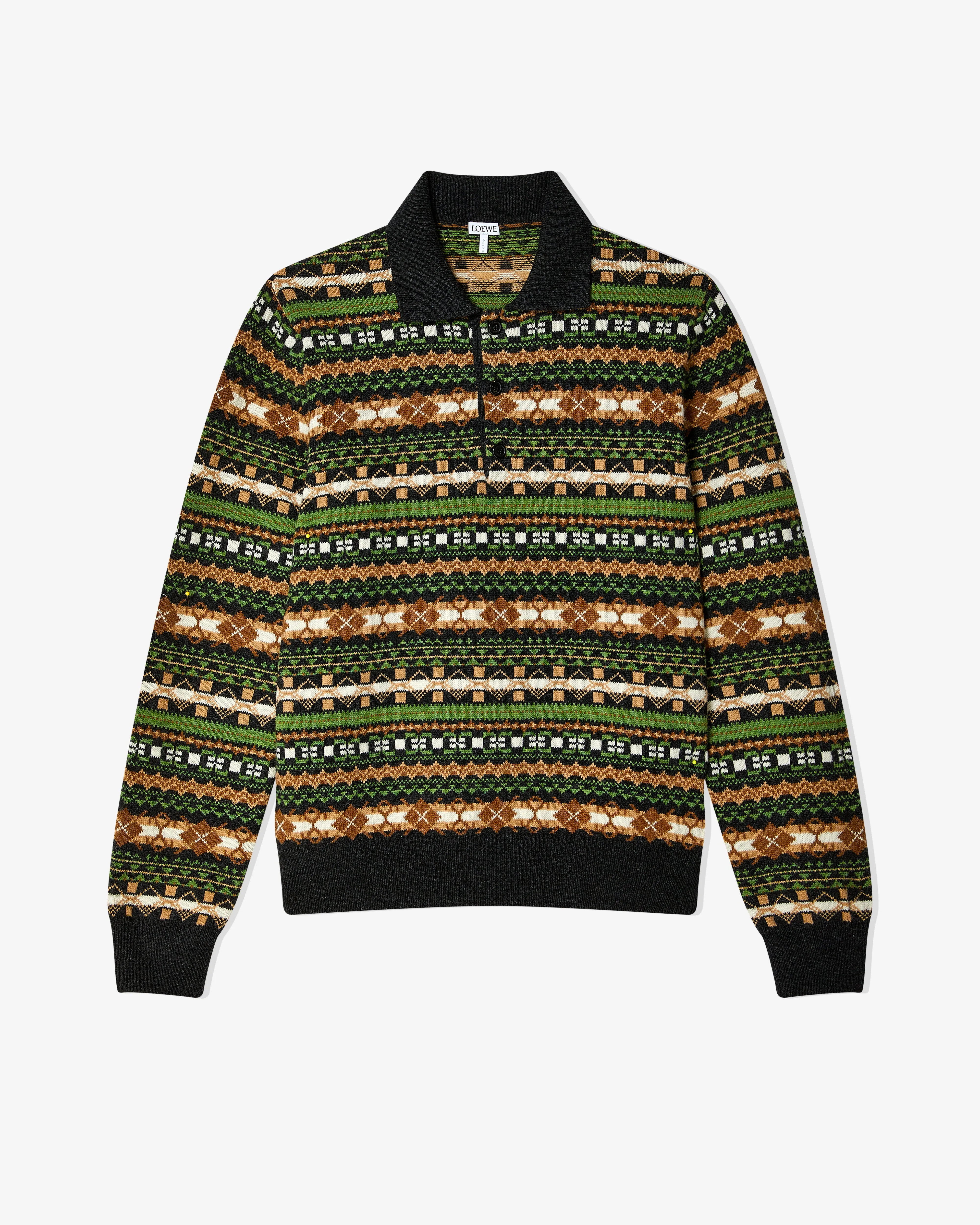 Loewe - Men's Polo Sweater - (Green/Multi)