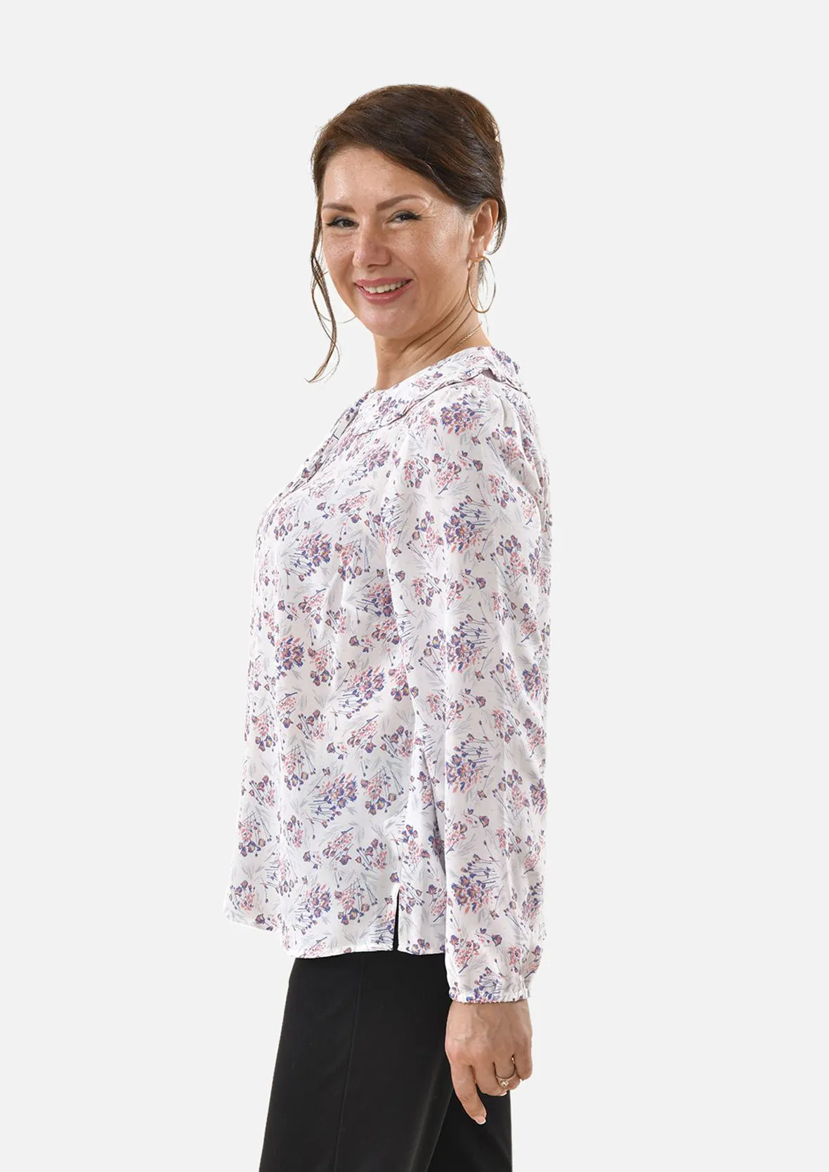 Long Sleeves Floral Top