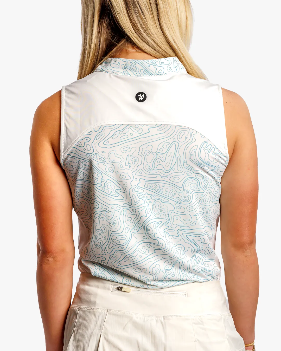 Loon Lake Topographic Women's Sleeveless Polo