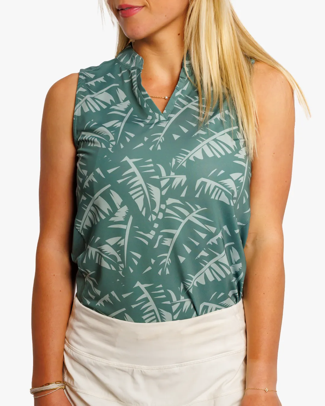 Lost In The Palms Women's Sleeveless Polo